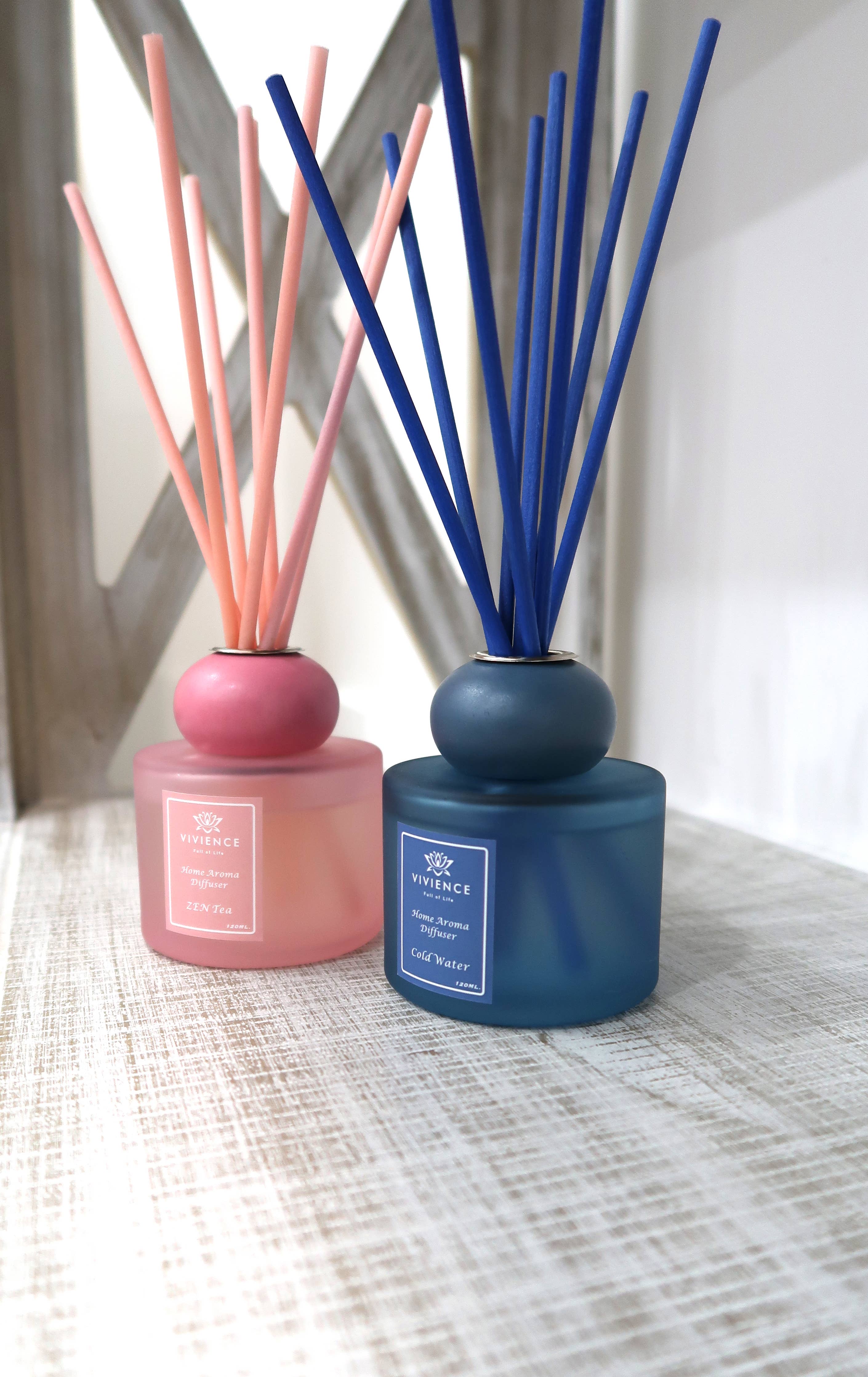 Set of 2 Diffusers - Blue, Pink