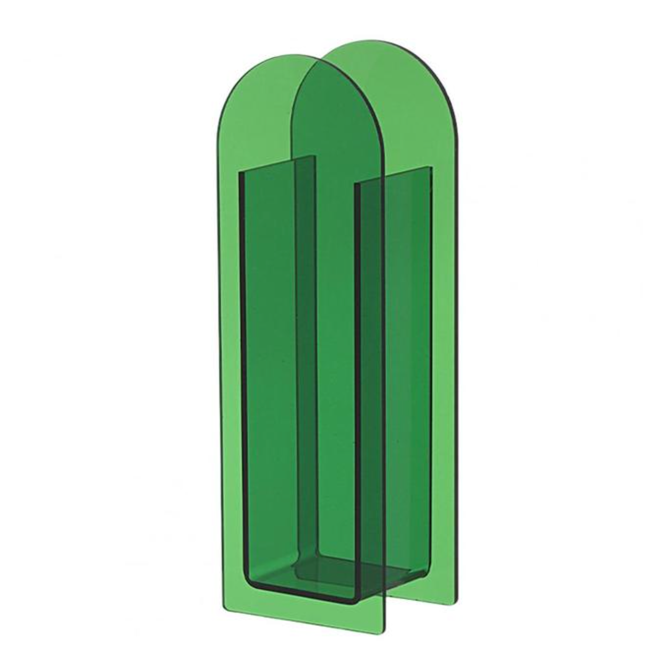 Translucent Acrylic Flower Vase: Green. final sale