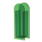 Translucent Acrylic Flower Vase: Blue. Final Sale