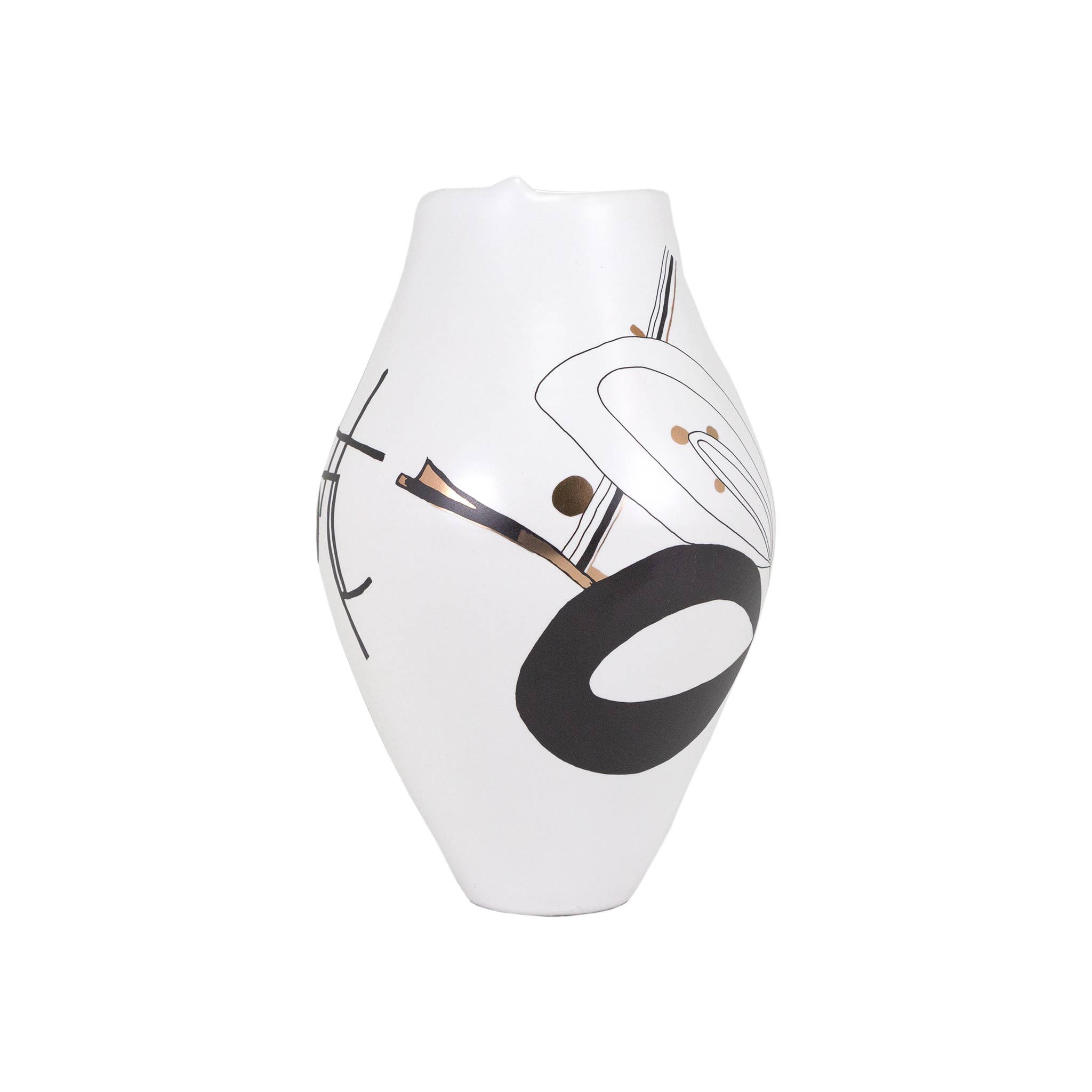 Black and White  Short Vase