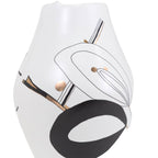 Black and White  Short Vase