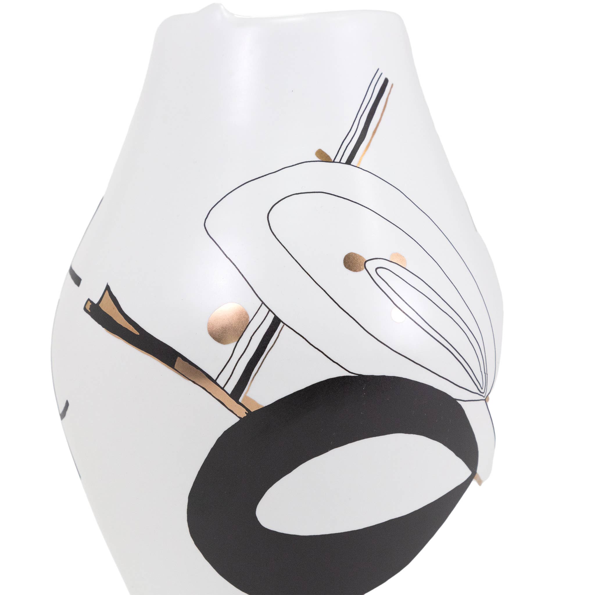 Black and White  Short Vase