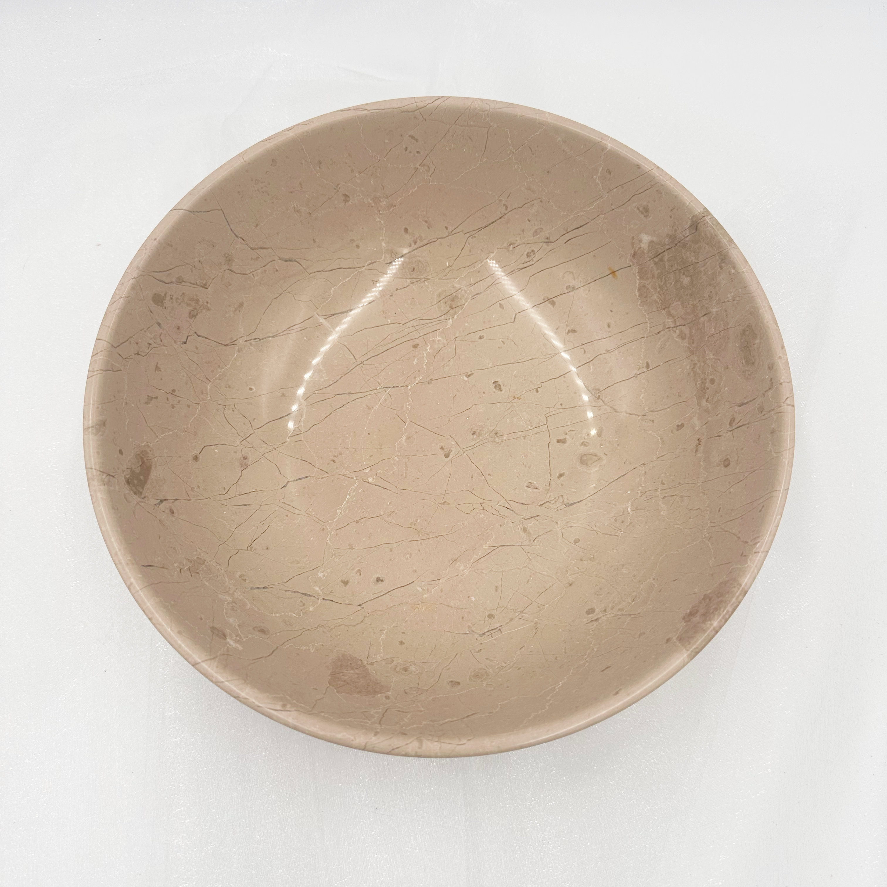 Decorative Bowl in Marble and Onyx - 10": Zairat White Marble