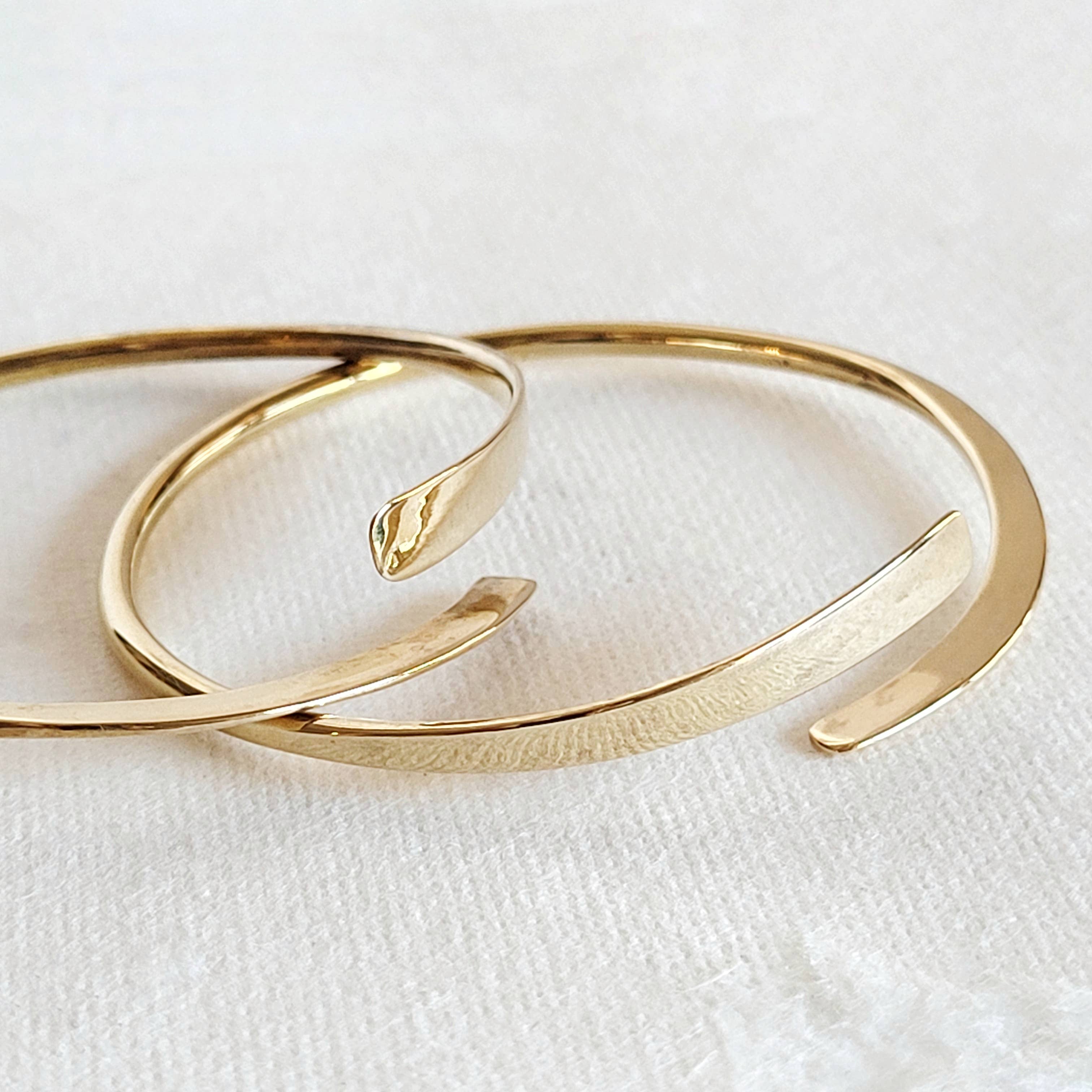 Brass handcrafted thin Thread cuff Bangle bracelet