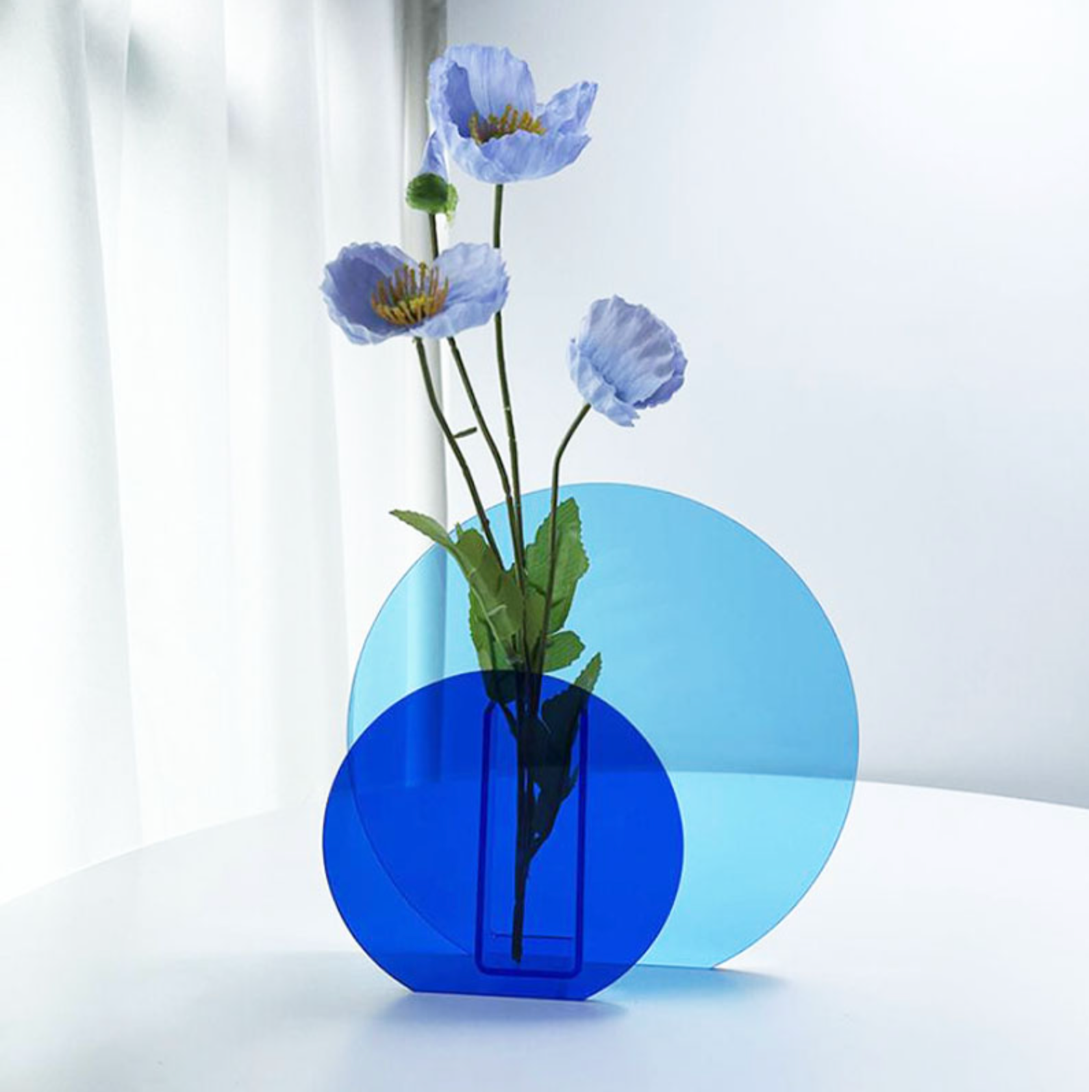 Blue Acrylic Vases