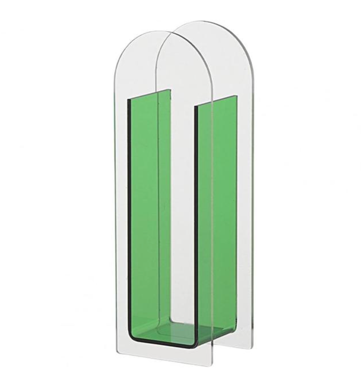 Translucent Acrylic Flower Vase: Green. final sale