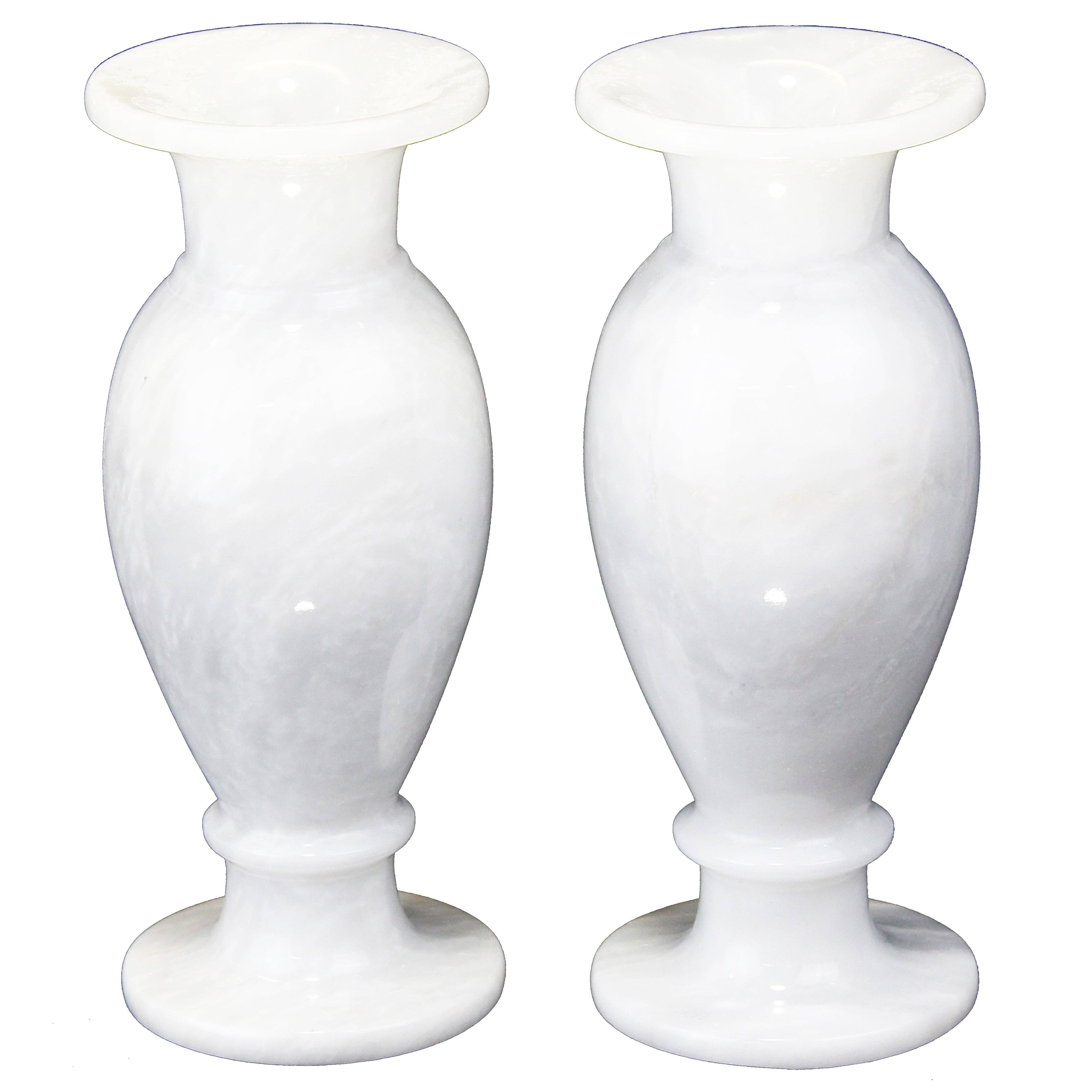Decorative White 8" Marble Vase