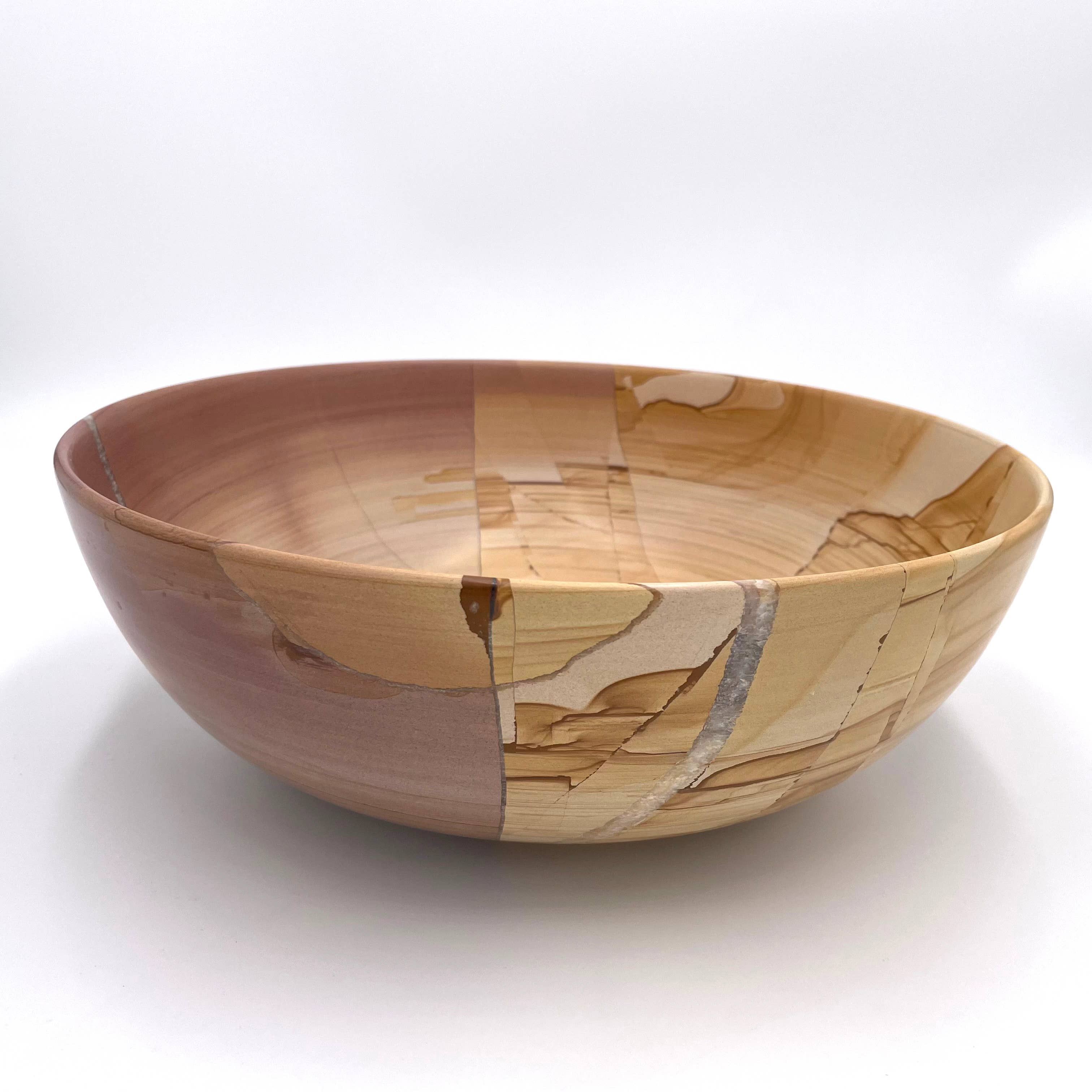 Burmateak Marble Bowl - 12"