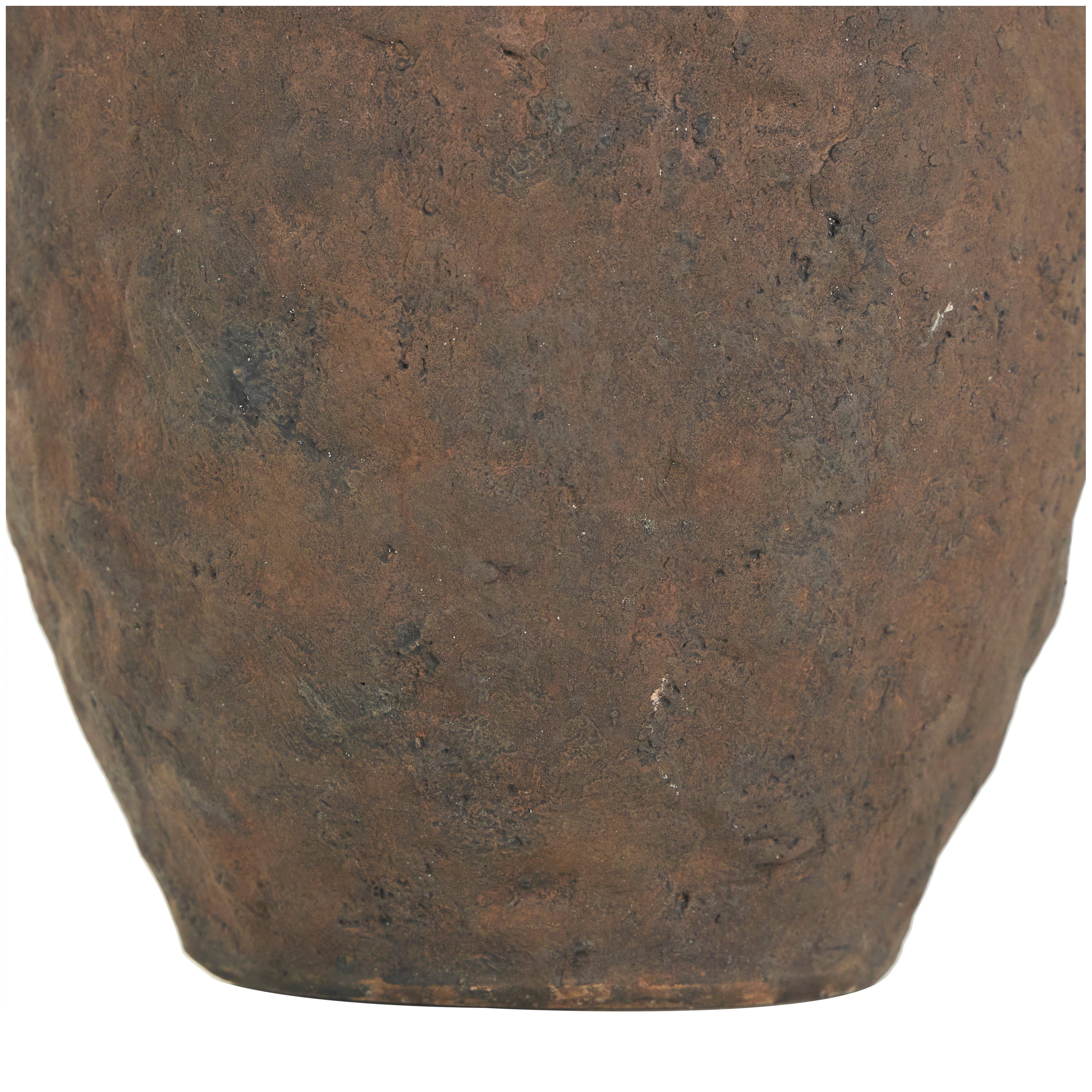 Rustic Dark Brown Ceramic Vase