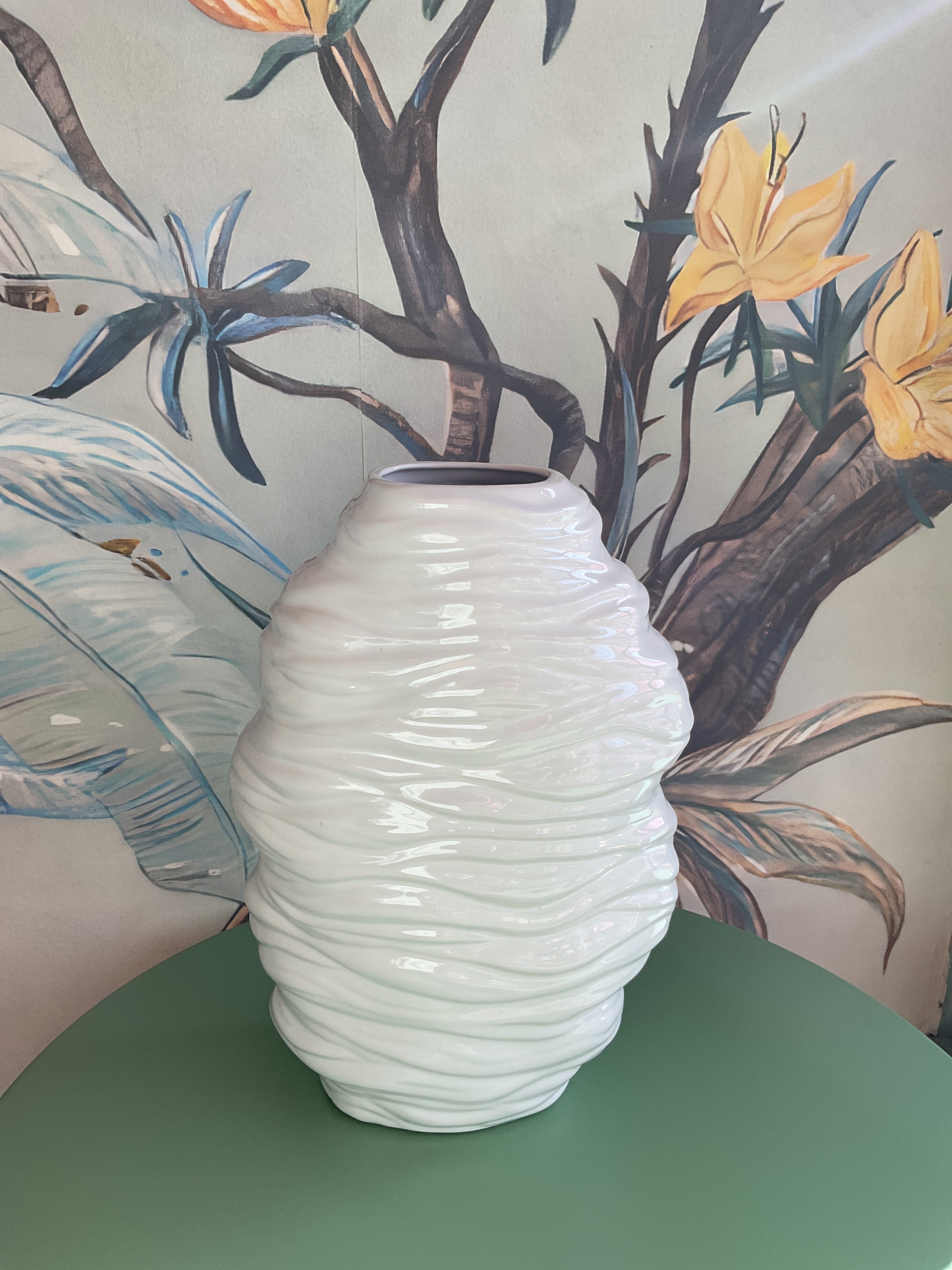 White modern vase