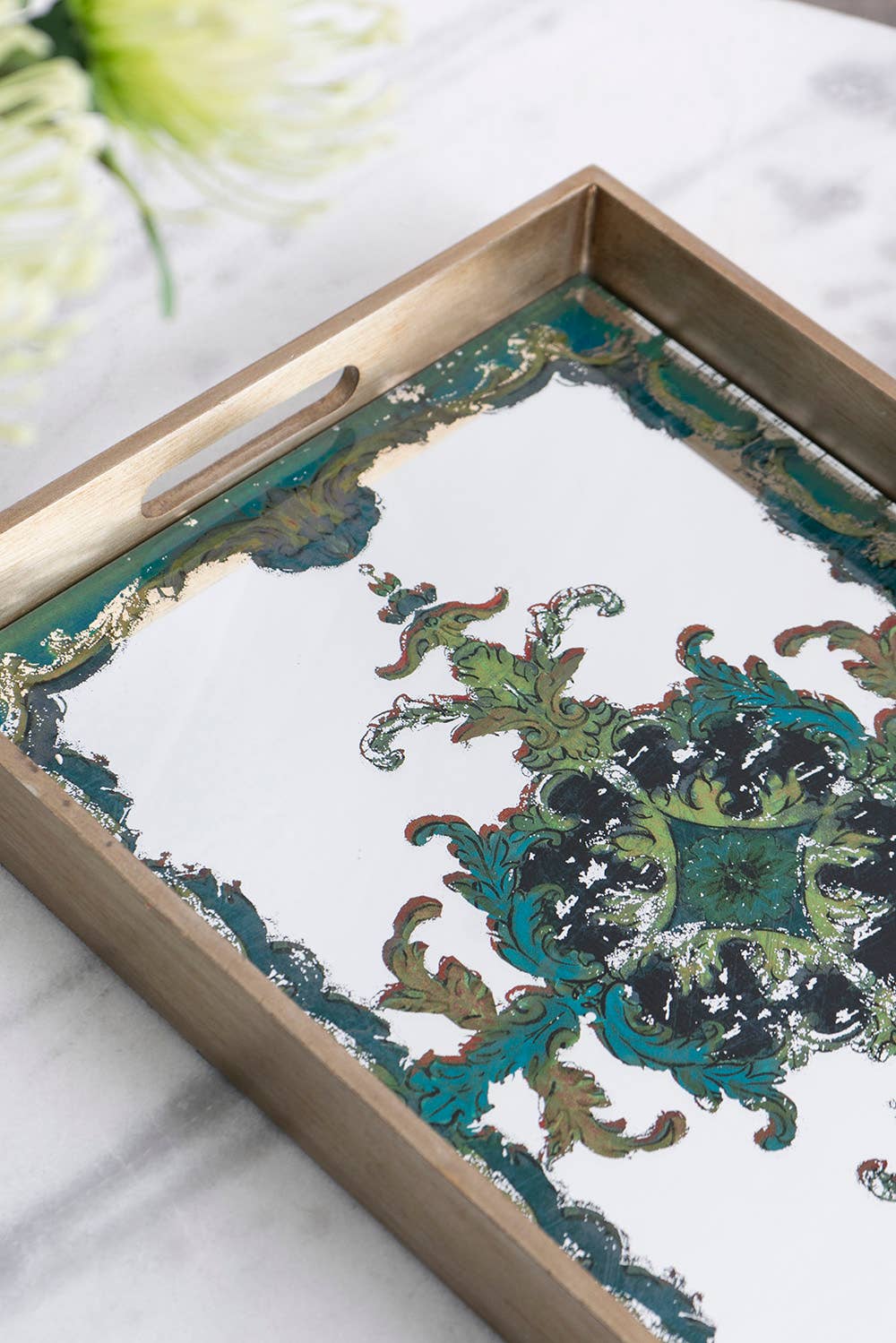 18x13x2" Opulent Baroque Mirror Tray