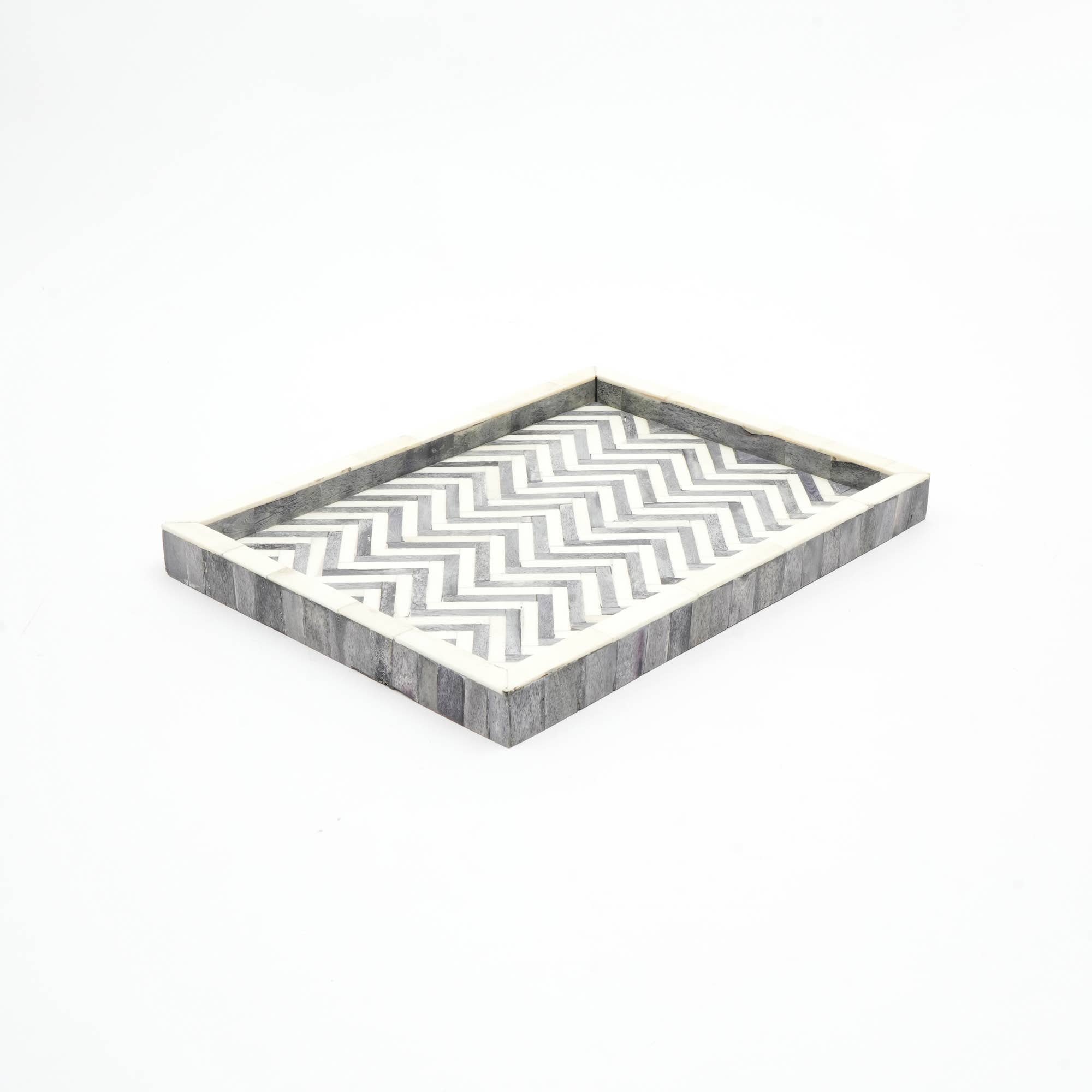 Bone Inlay Cheveron Tray