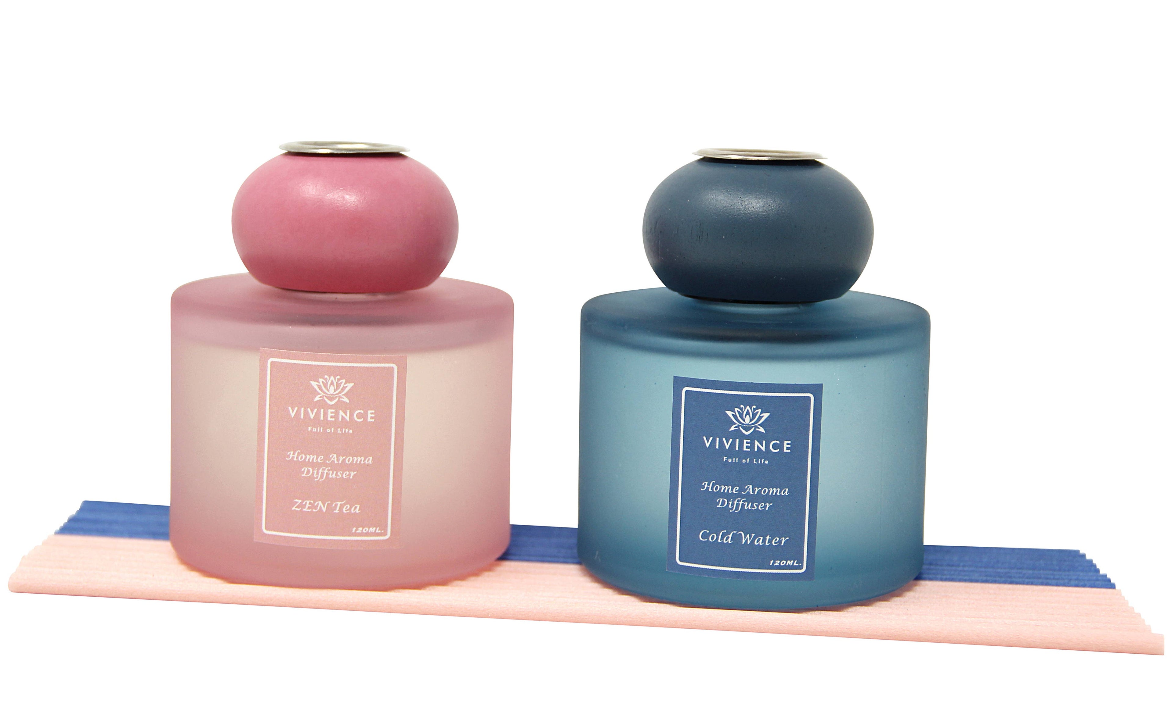 Set of 2 Diffusers - Blue, Pink