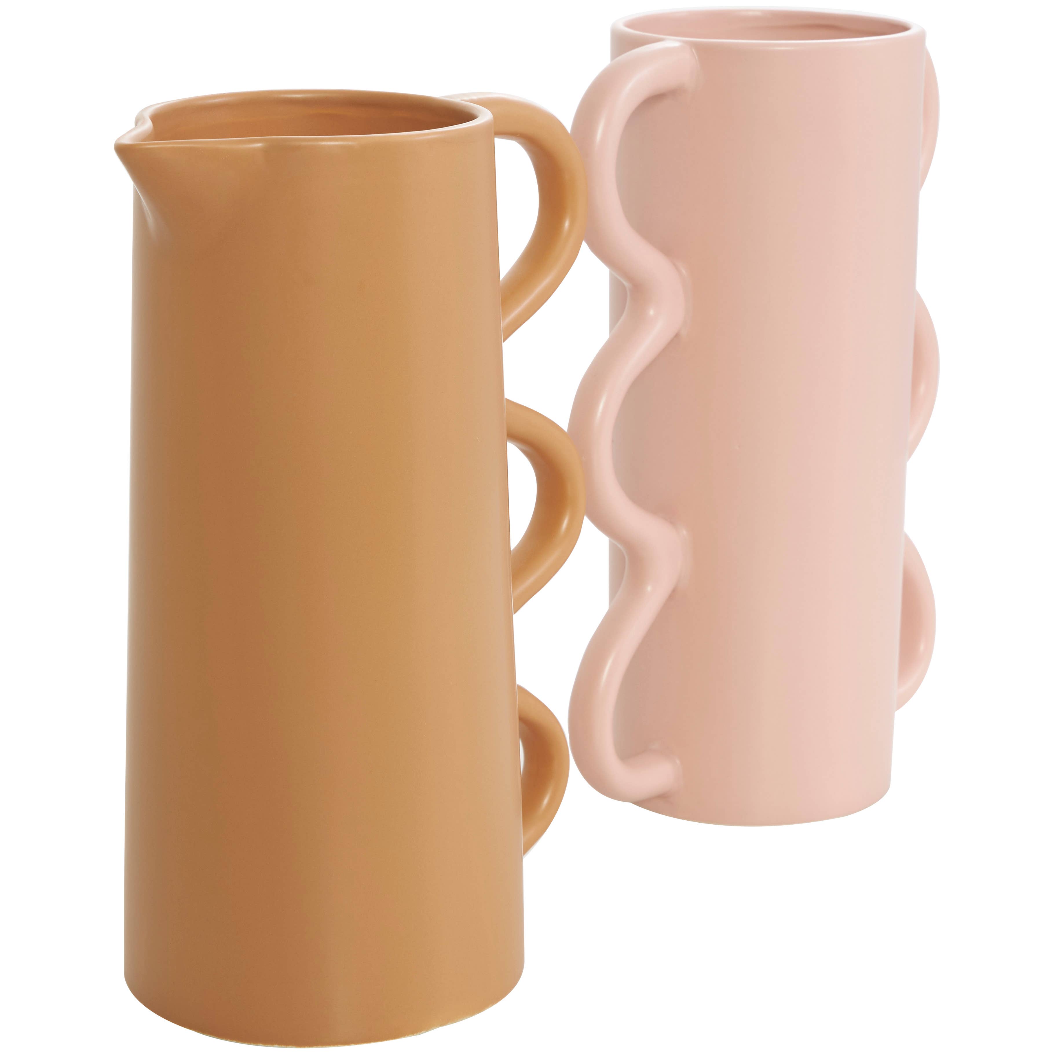 Geometric Ceramic Vase Pink