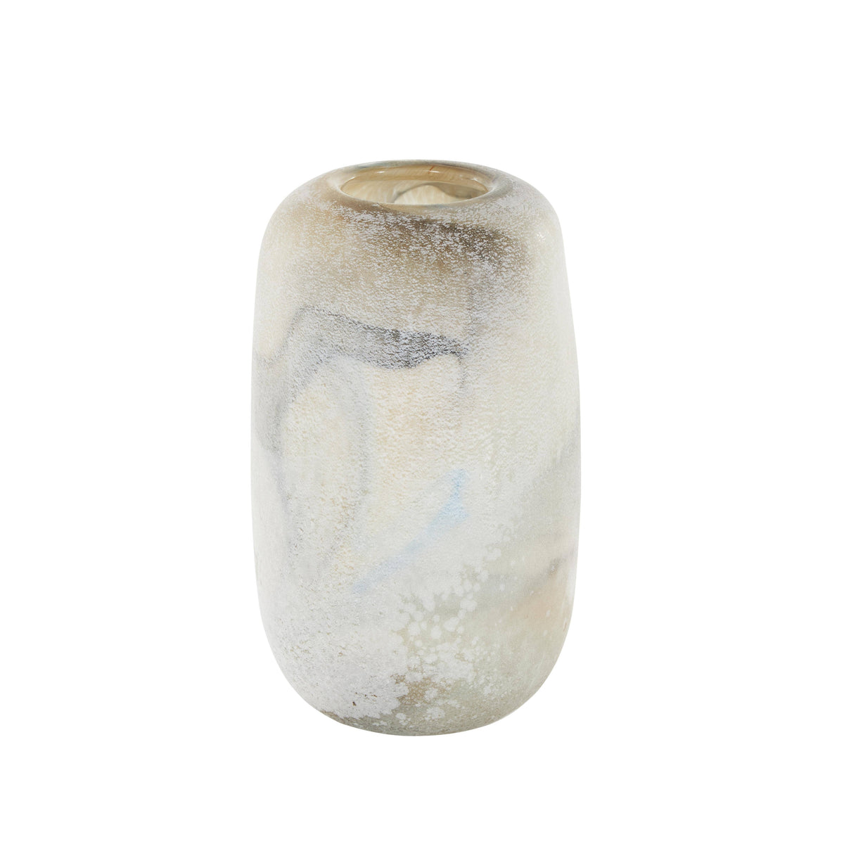 Contemporary Cream Glass Vase