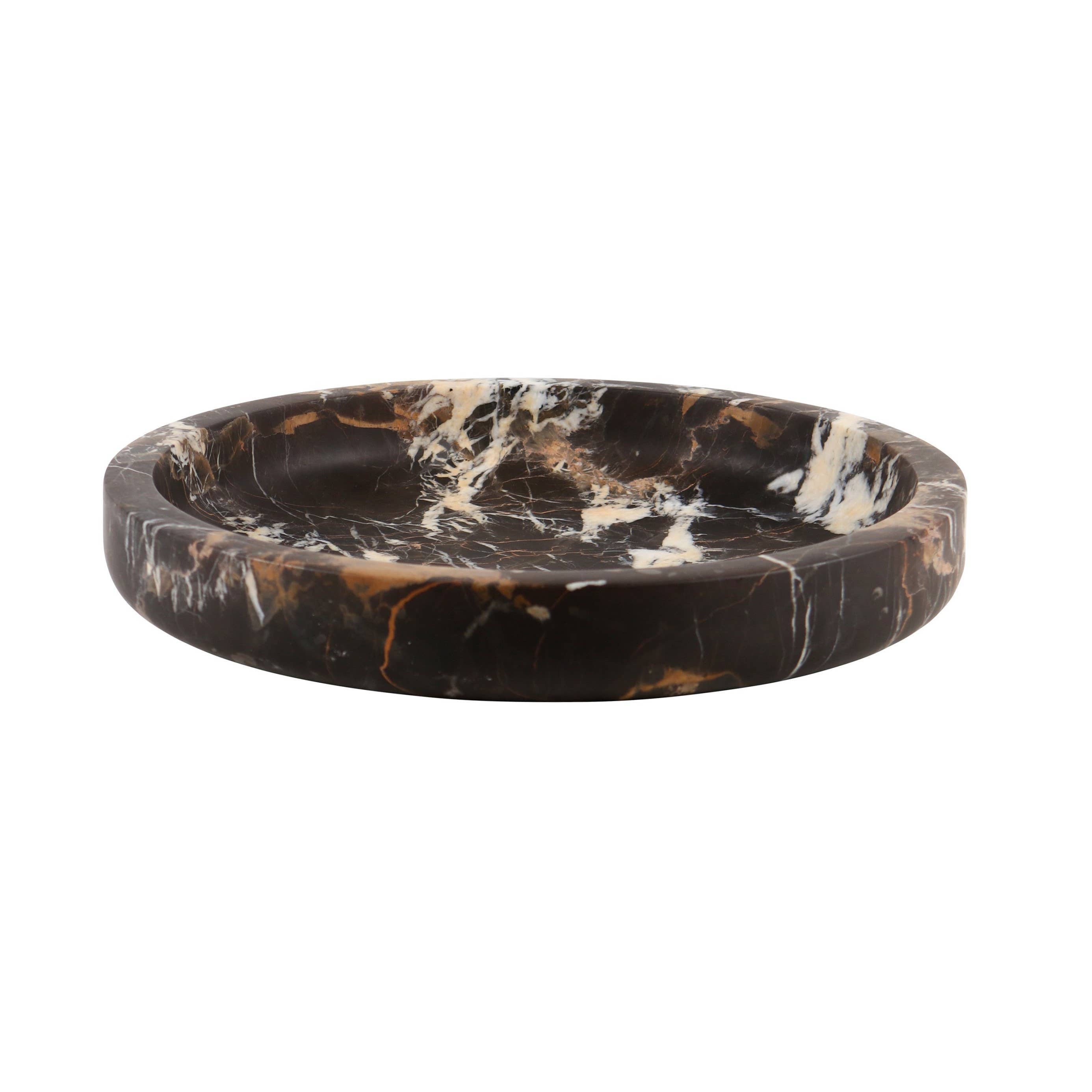 Platanus Collection Black & Gold Marble 14" Honed Finish
