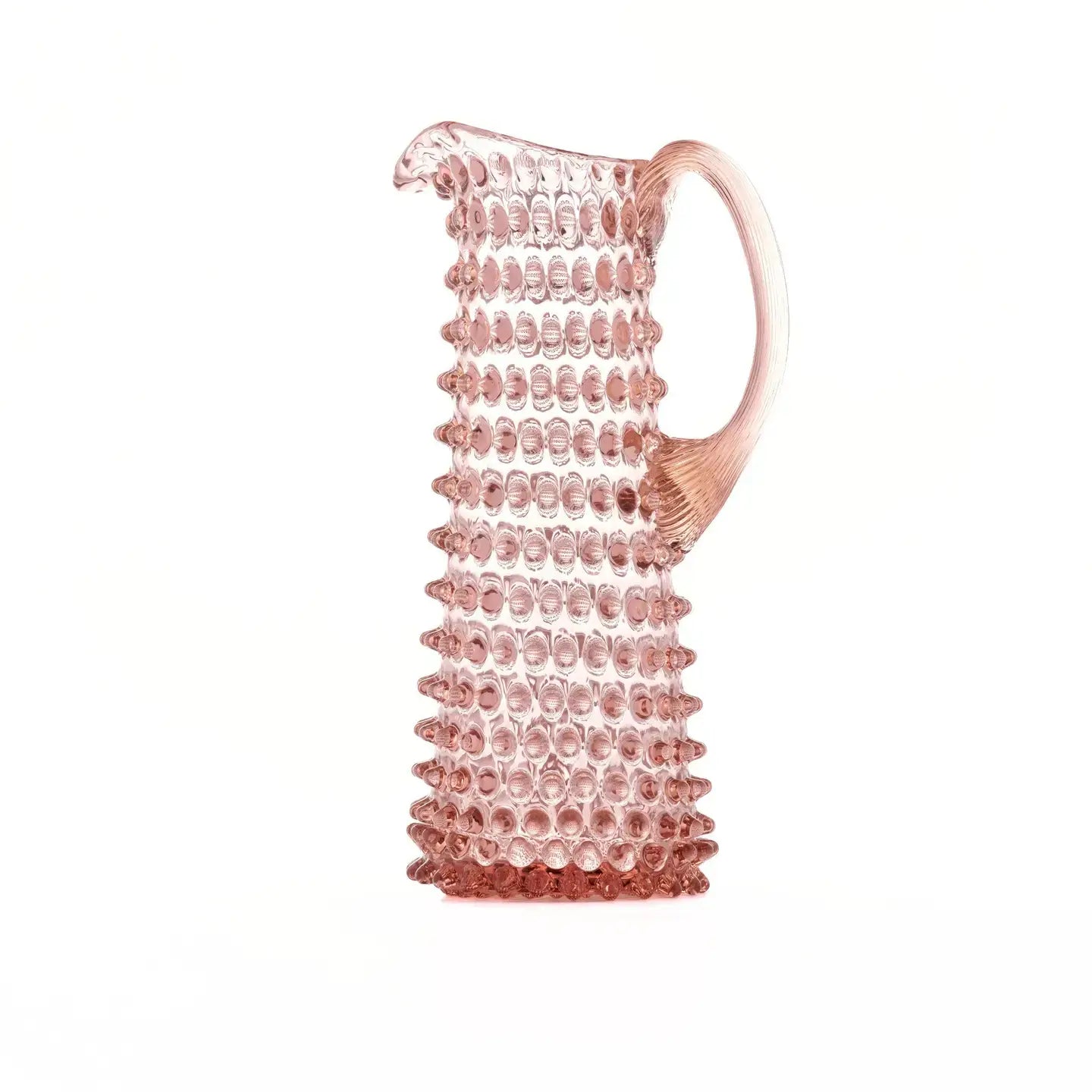 Handblown Hobnail Jug - Tall - Rose Bronze