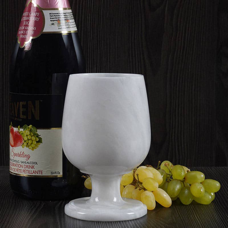 Marble Wine Glasses White