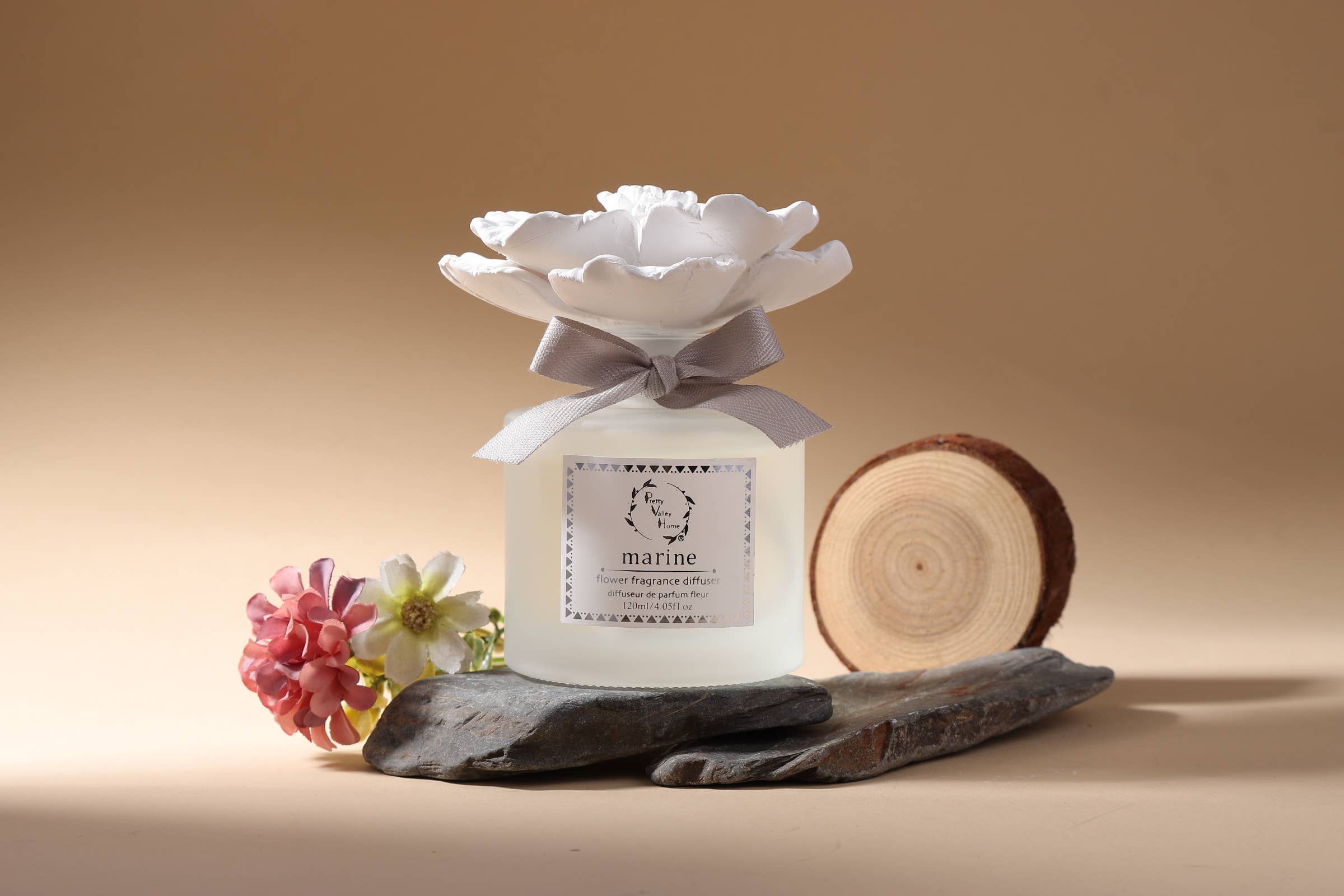 Marigold Ceramic Flower Diffuser Gift Set - Marine (Ocean B)