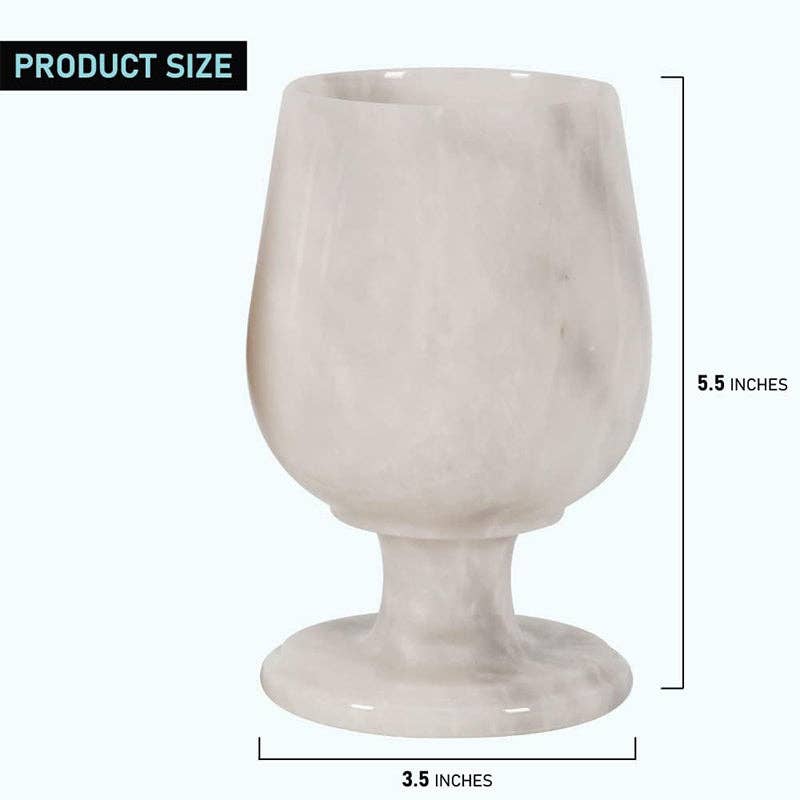 Marble Wine Glasses White