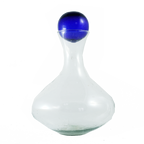 Clasico Large Glass Decanter with Topper: Dark Amber Sphere