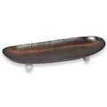 Temari Hammered Black and White Oblong Tray