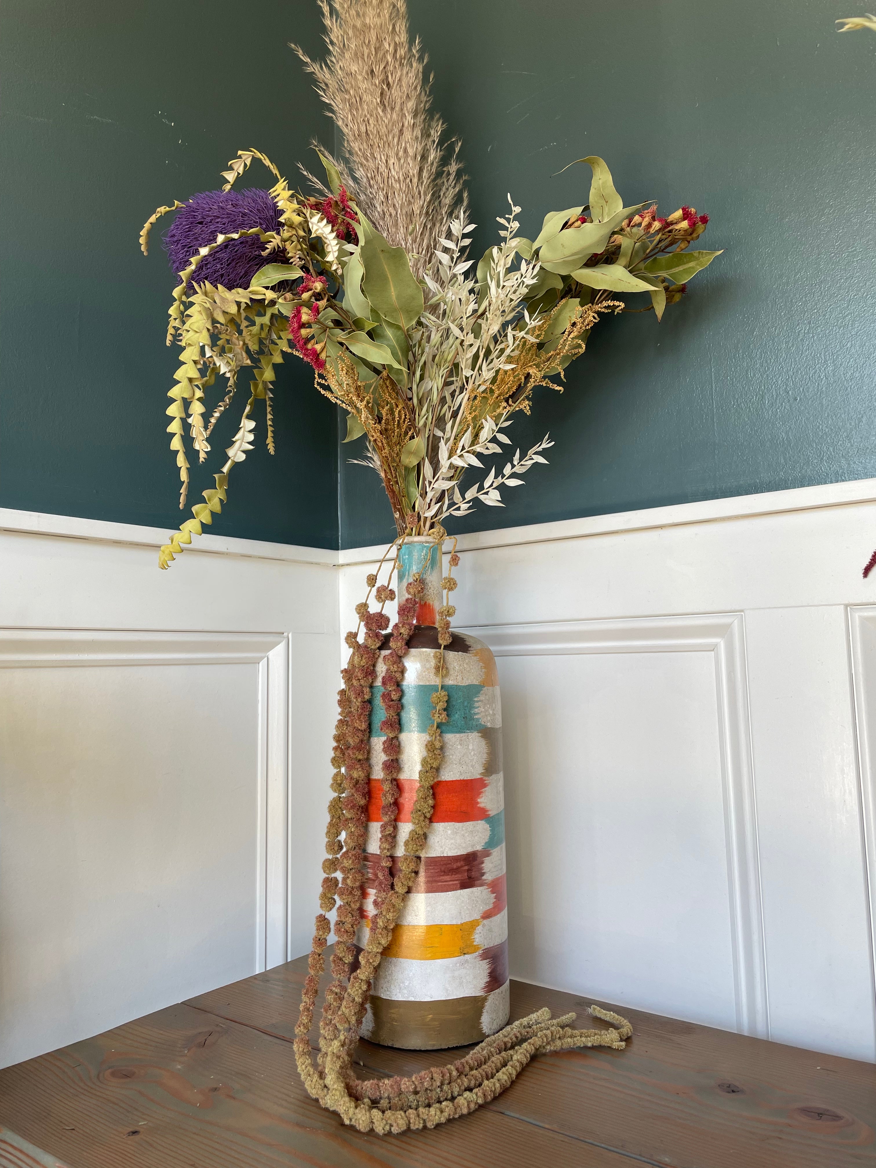 Dried Flowers in Multi-Color Vase