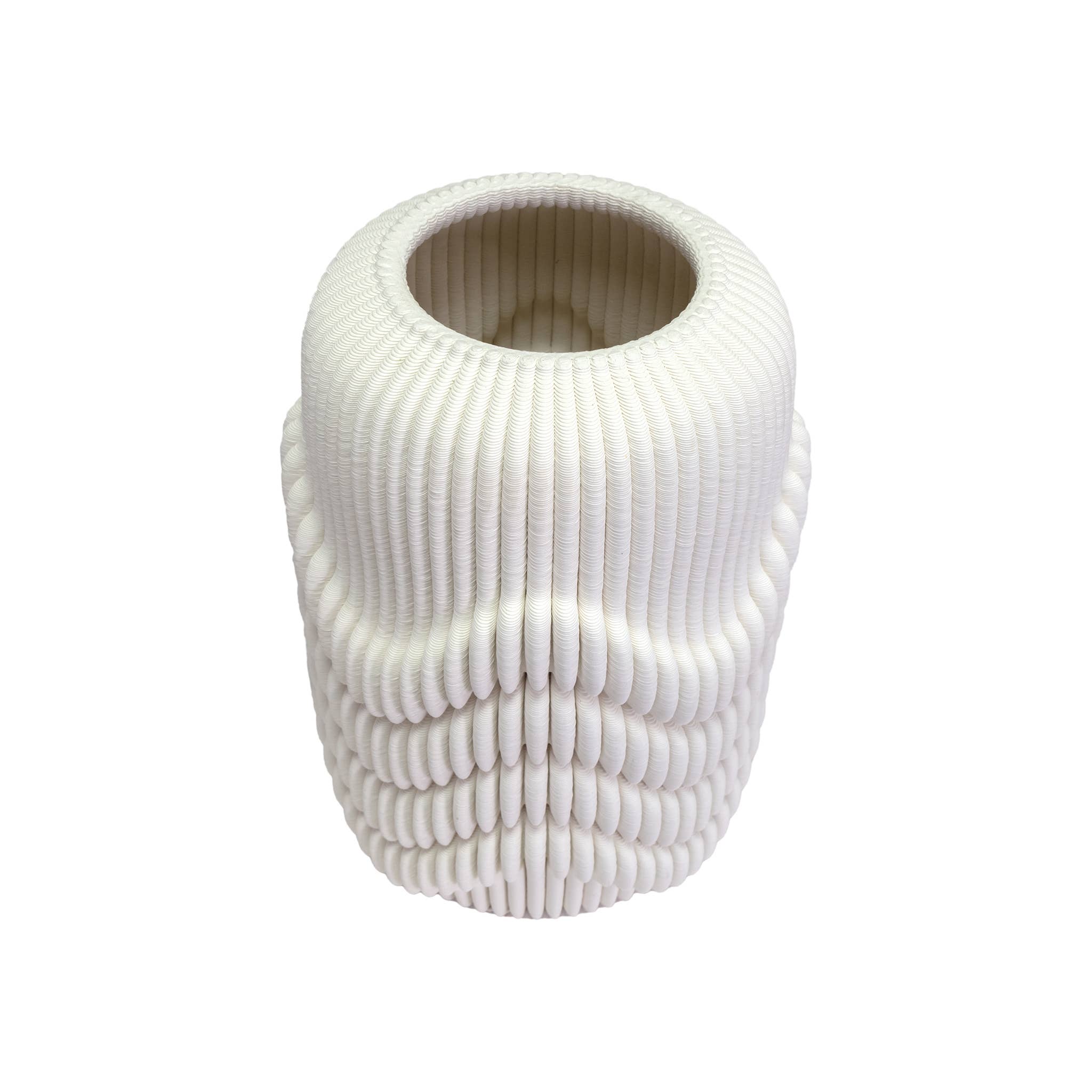 White Textured Vase