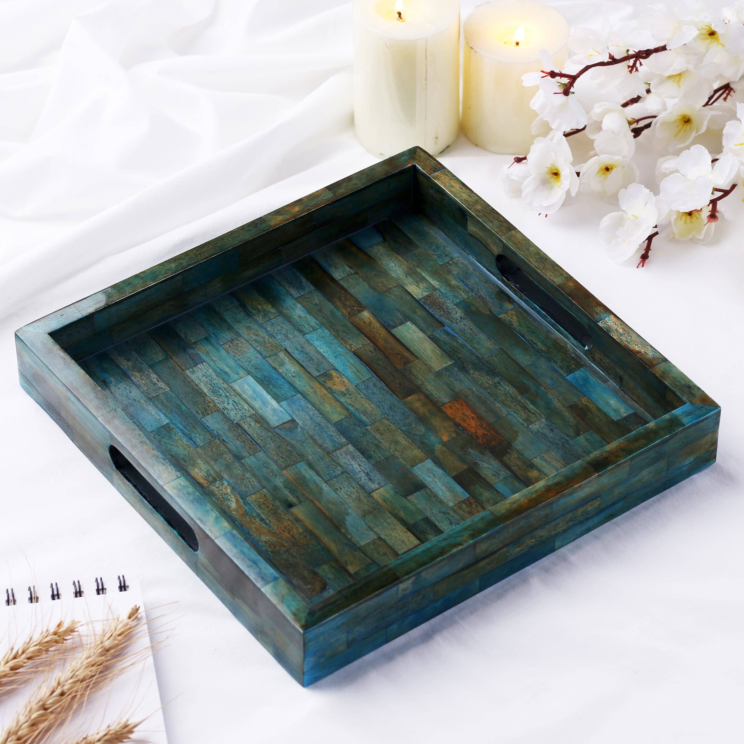 Decorative Tray Verdigris Ideal 12x12 inch