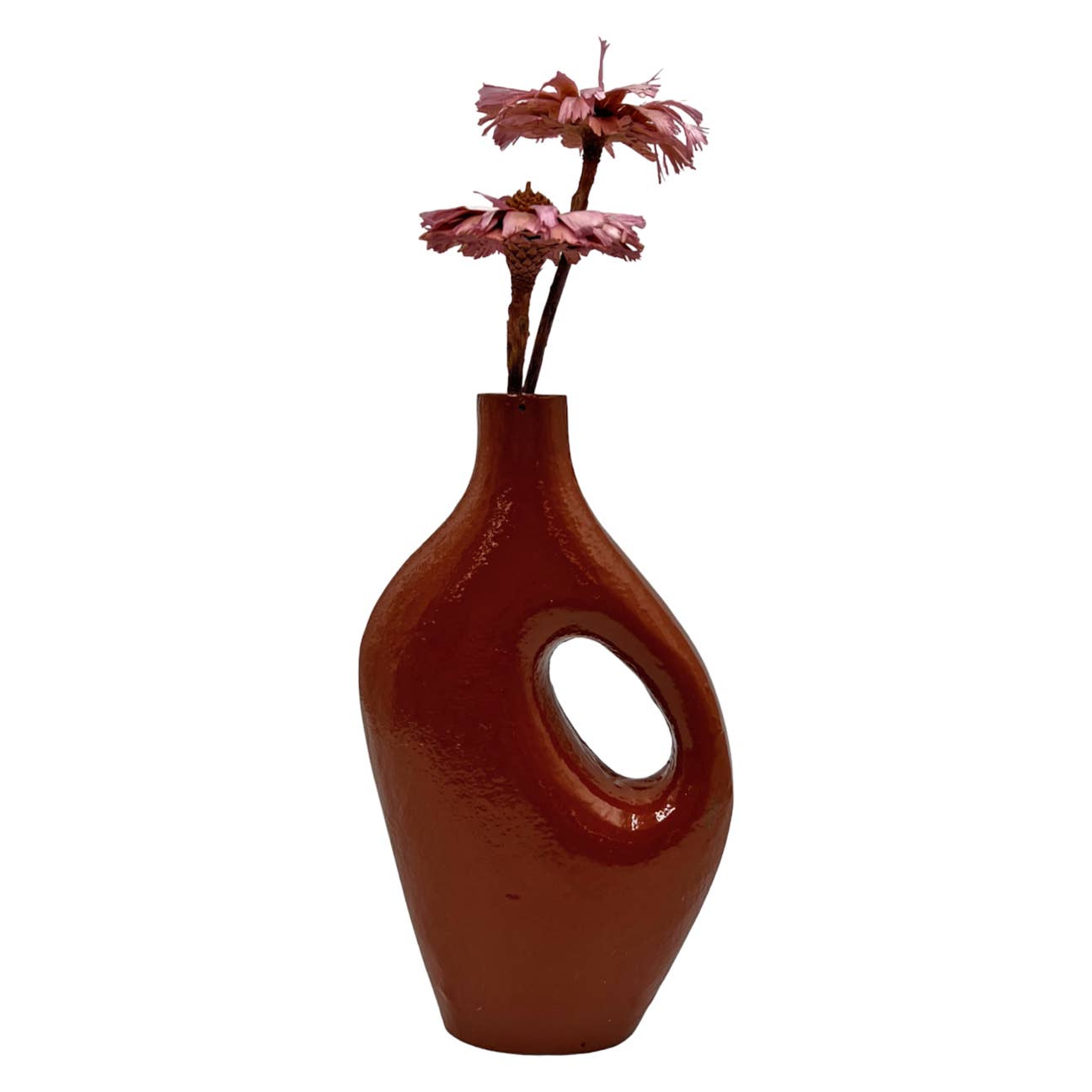 Aluminum Modern Jug Flower Vase: Mud / Small