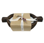 Charred Finish Paulownia Wood Handle Candle