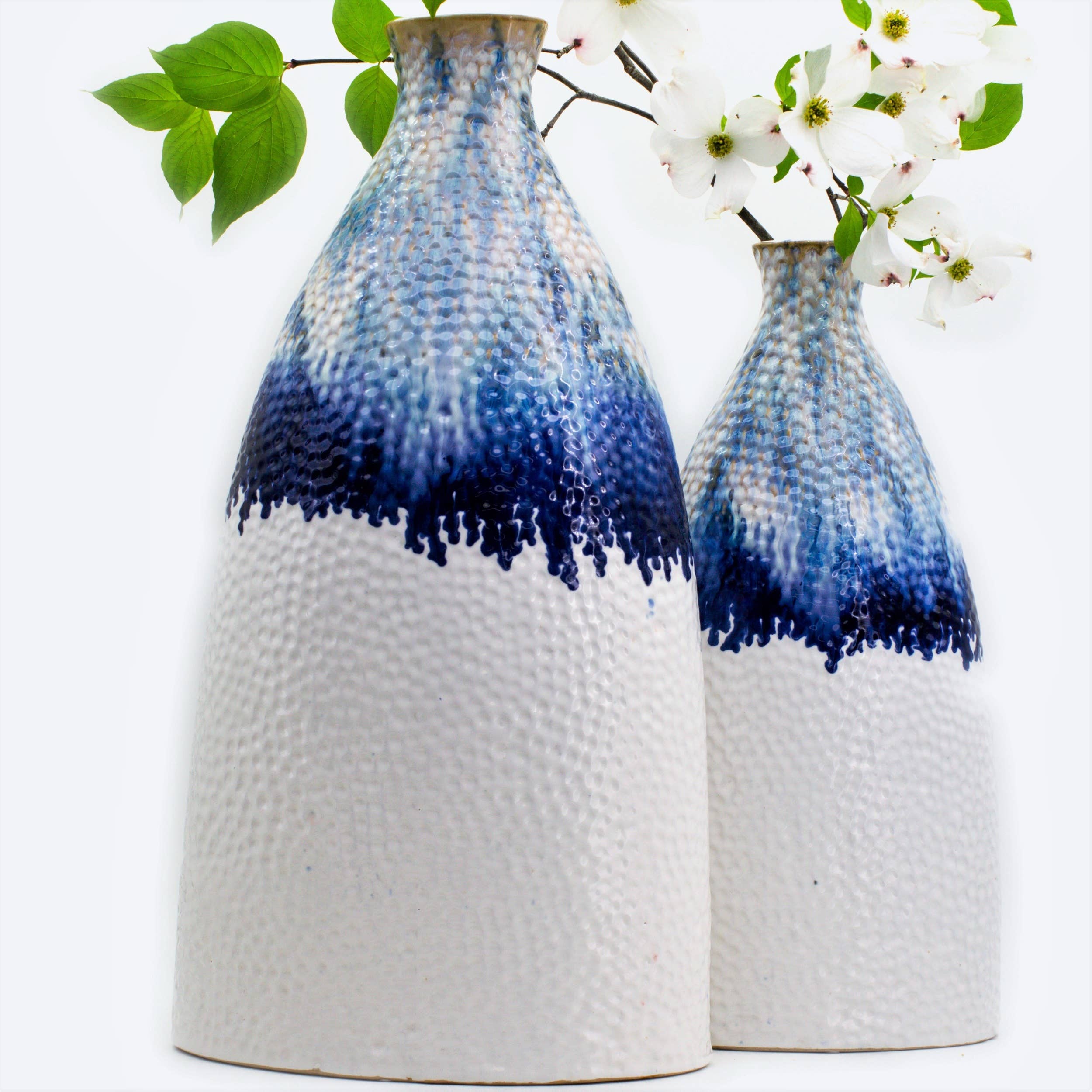 Fusion Ombre Drip Flat Shoulder Vase: Small