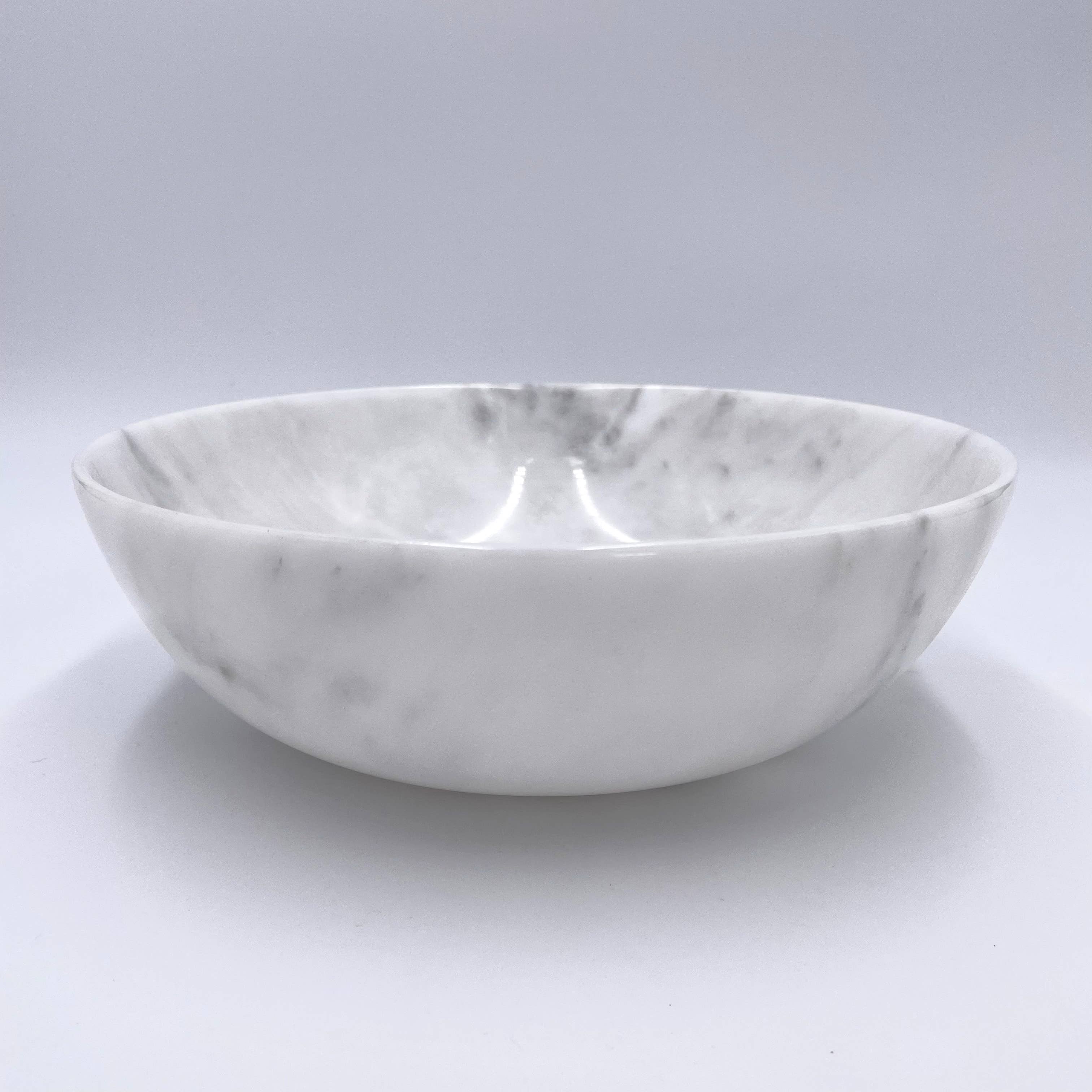 Zairat White Marble Bowl - 10"