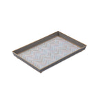 Herringbone Enameled Oliver Tray 8x12