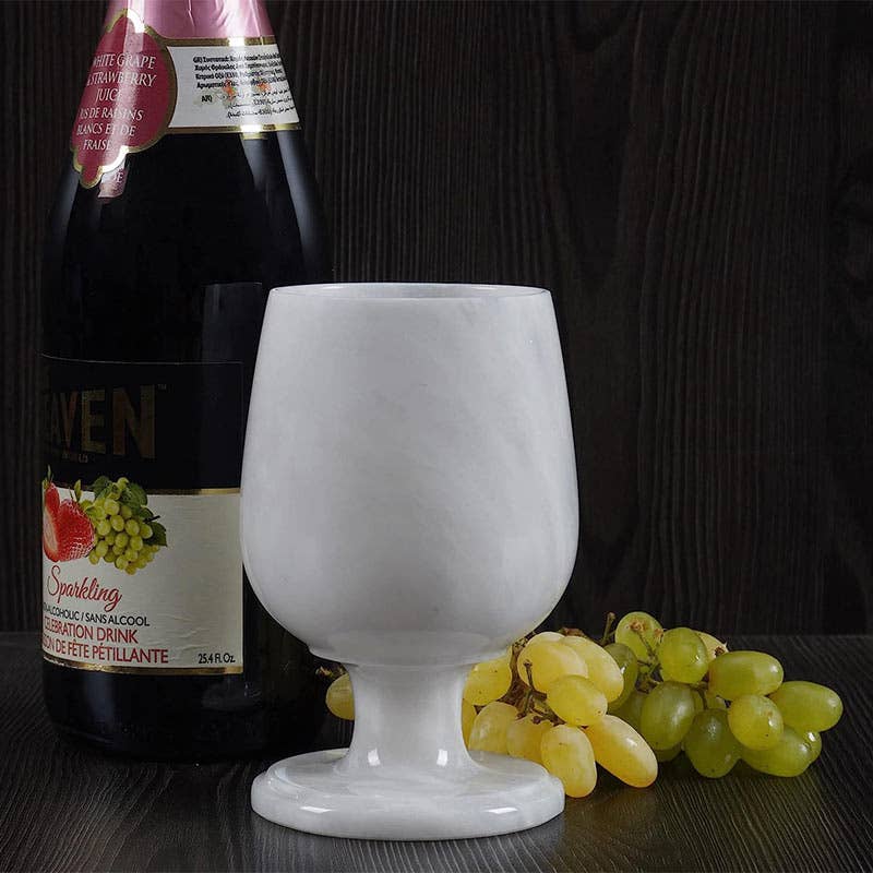 Marble Wine Glasses White