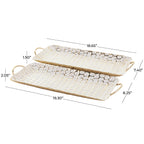 Glam Gold Metal Tray Set