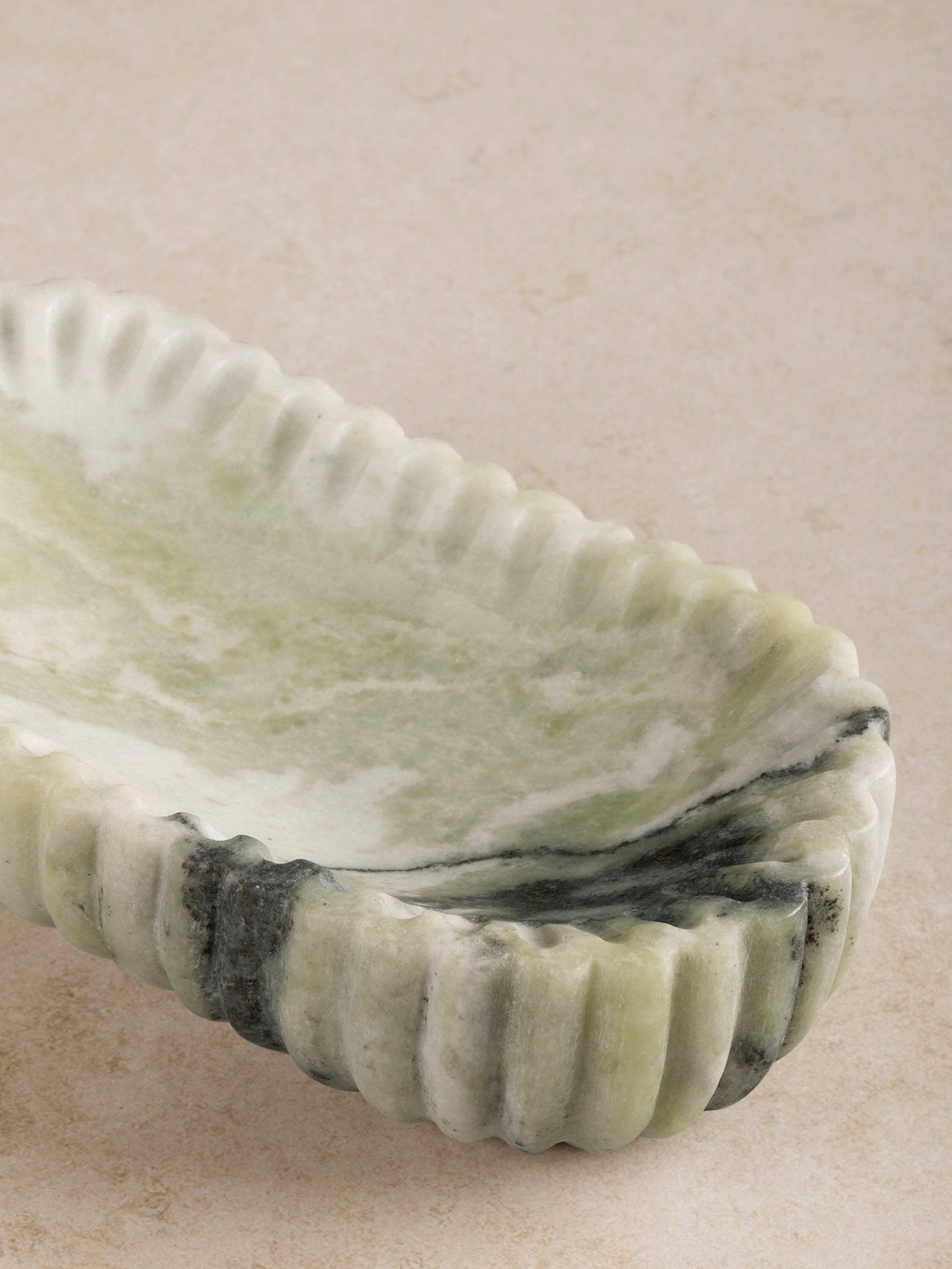 Naos Green Onyx Bowl - 8" L x 4.25" W x 2" H