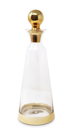 Glass Decanter With Gold Lid