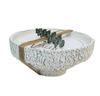 Rustic Earthenware Pedestal Candle: Palo Santo Fragrance