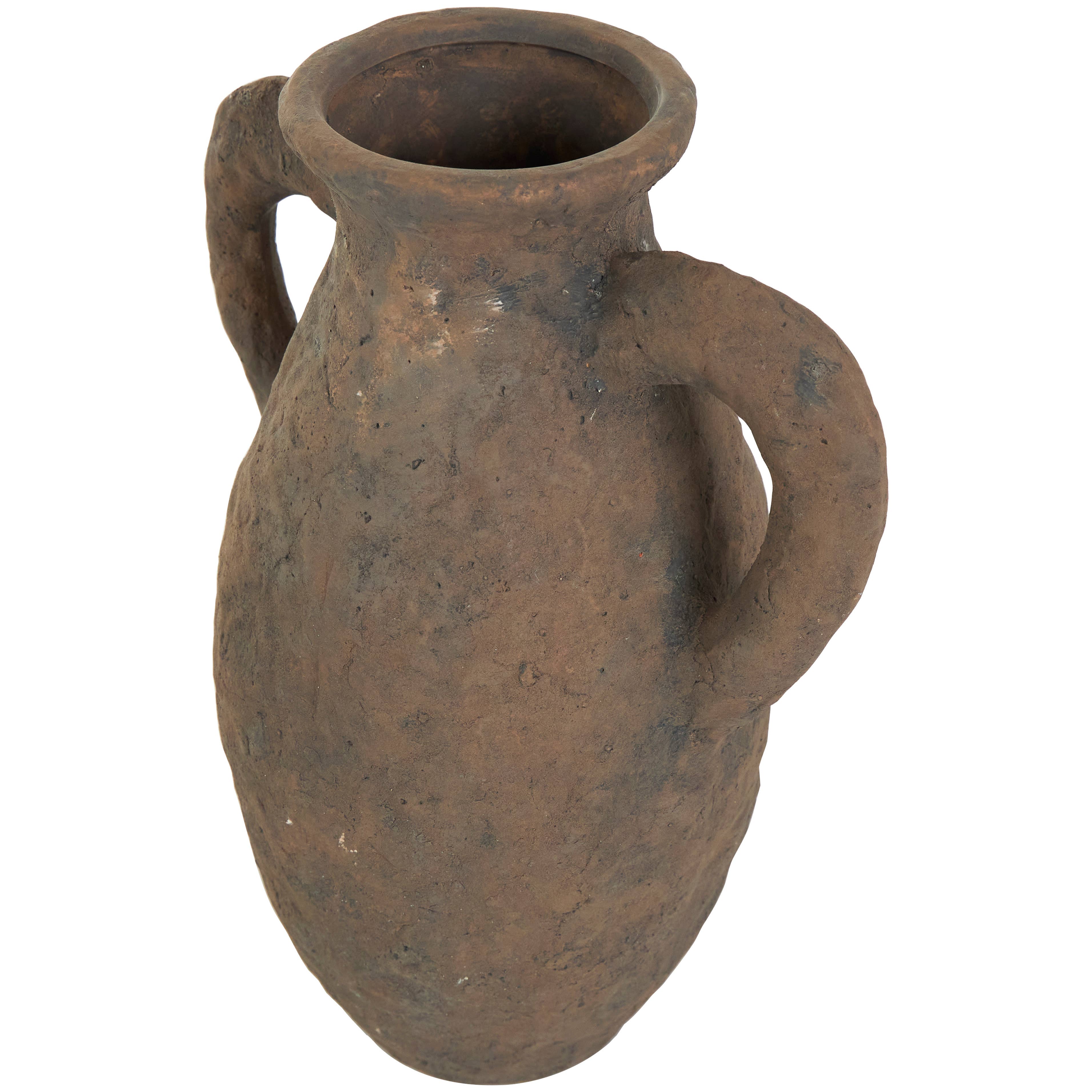 Rustic Dark Brown Ceramic Vase