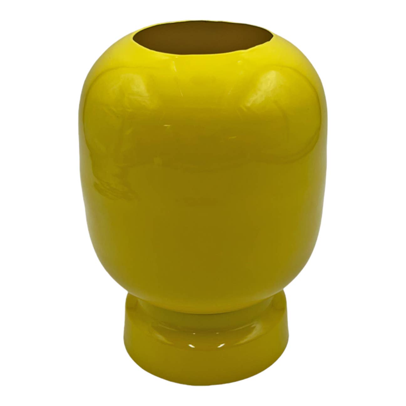 8" High Iron Round Planter Vase: Lavender