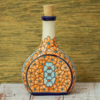 Novica Handmade Floral Spirits Ceramic Decanter
