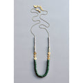 HYL236 Ghana glass and jasper necklace