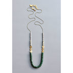 HYL236 Ghana glass and jasper necklace