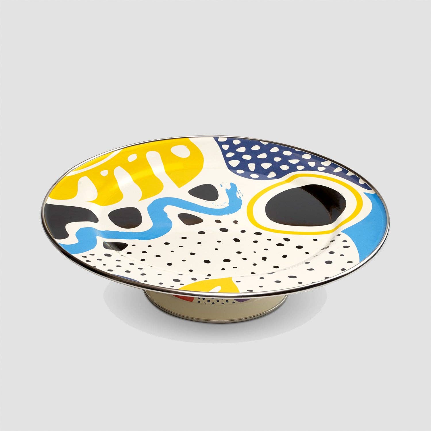 Enamel Footed Cake Stand