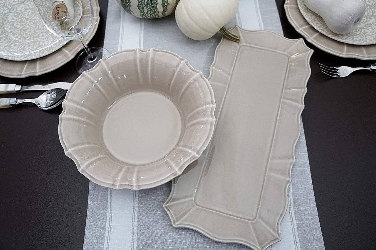 Chloe Serving Bowl: Taupe