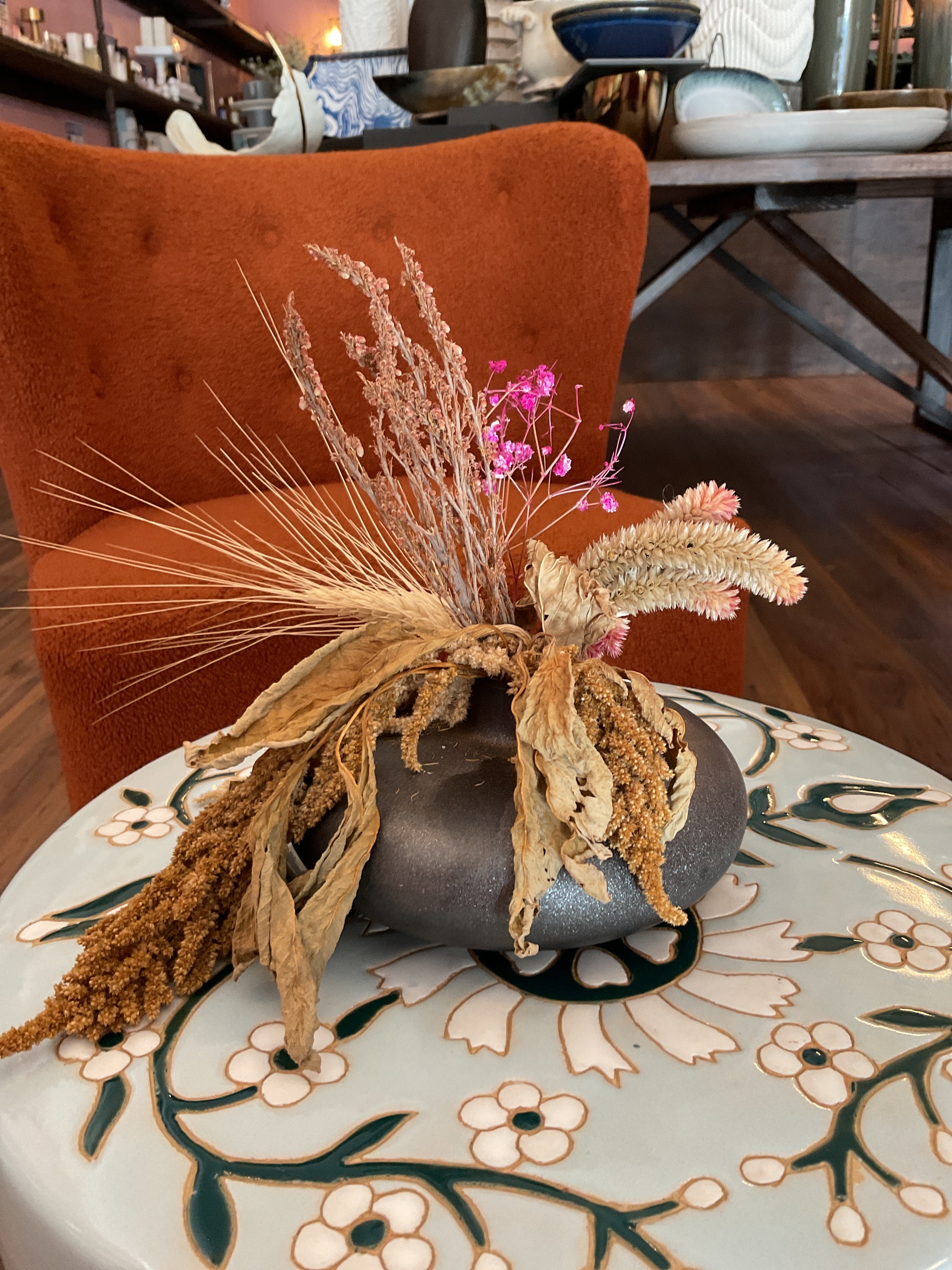 Dried Flowers in Bud Vase