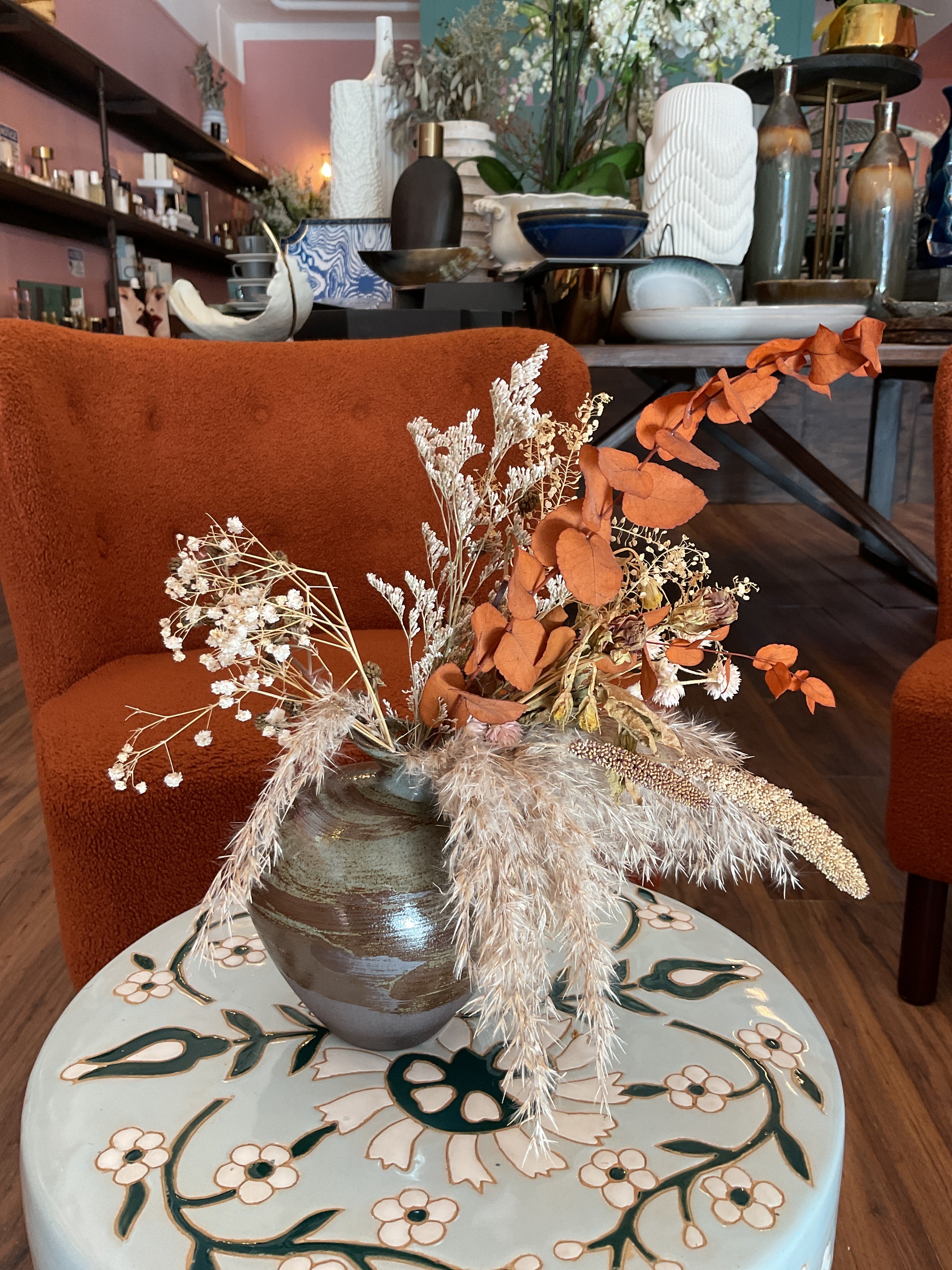 Dried Flowers in Bud Vase