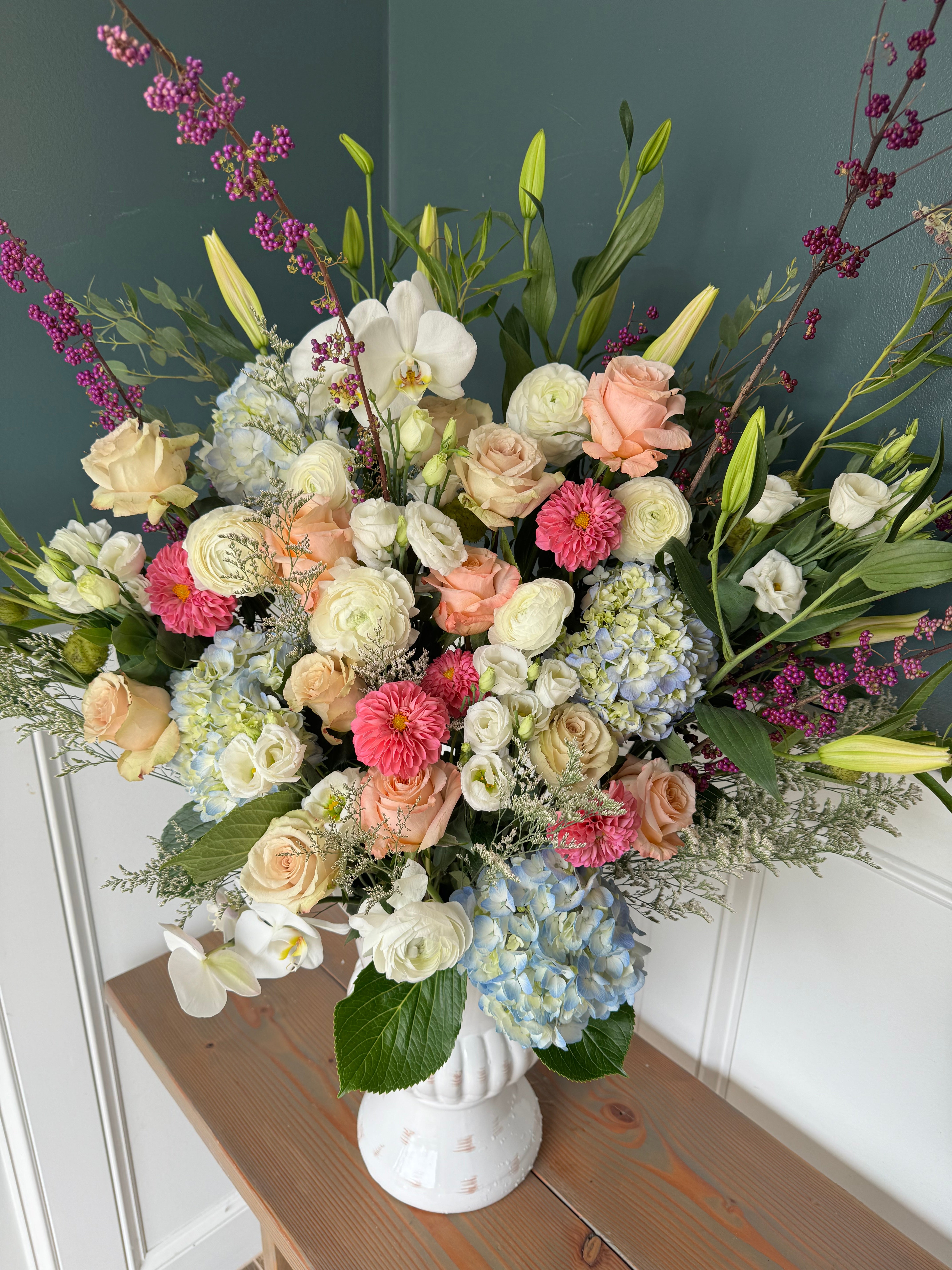 Mother's Day Arrangement in Vase: Over The Top