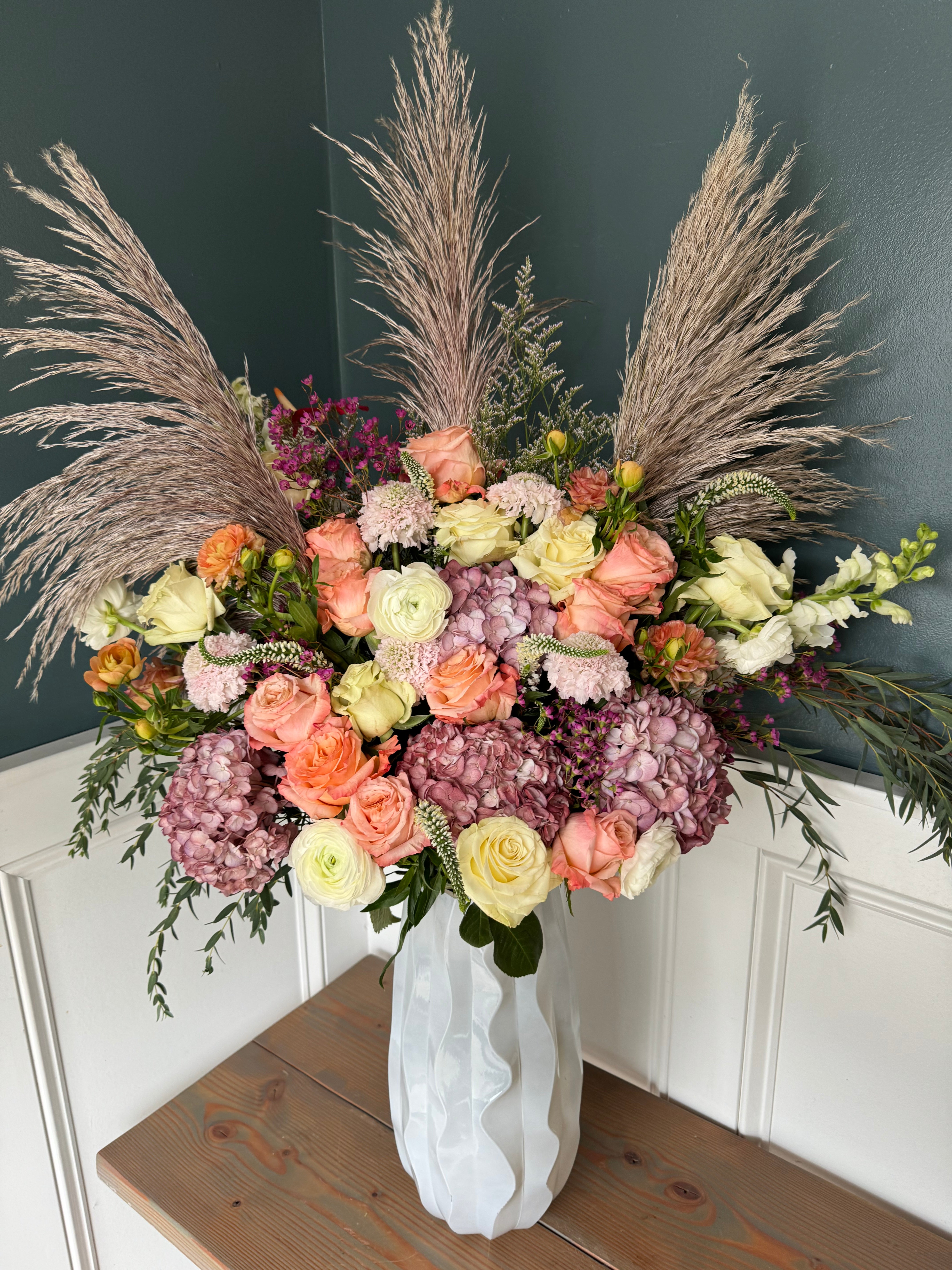 Thanksgiving Arrangement in Vase: Extreme